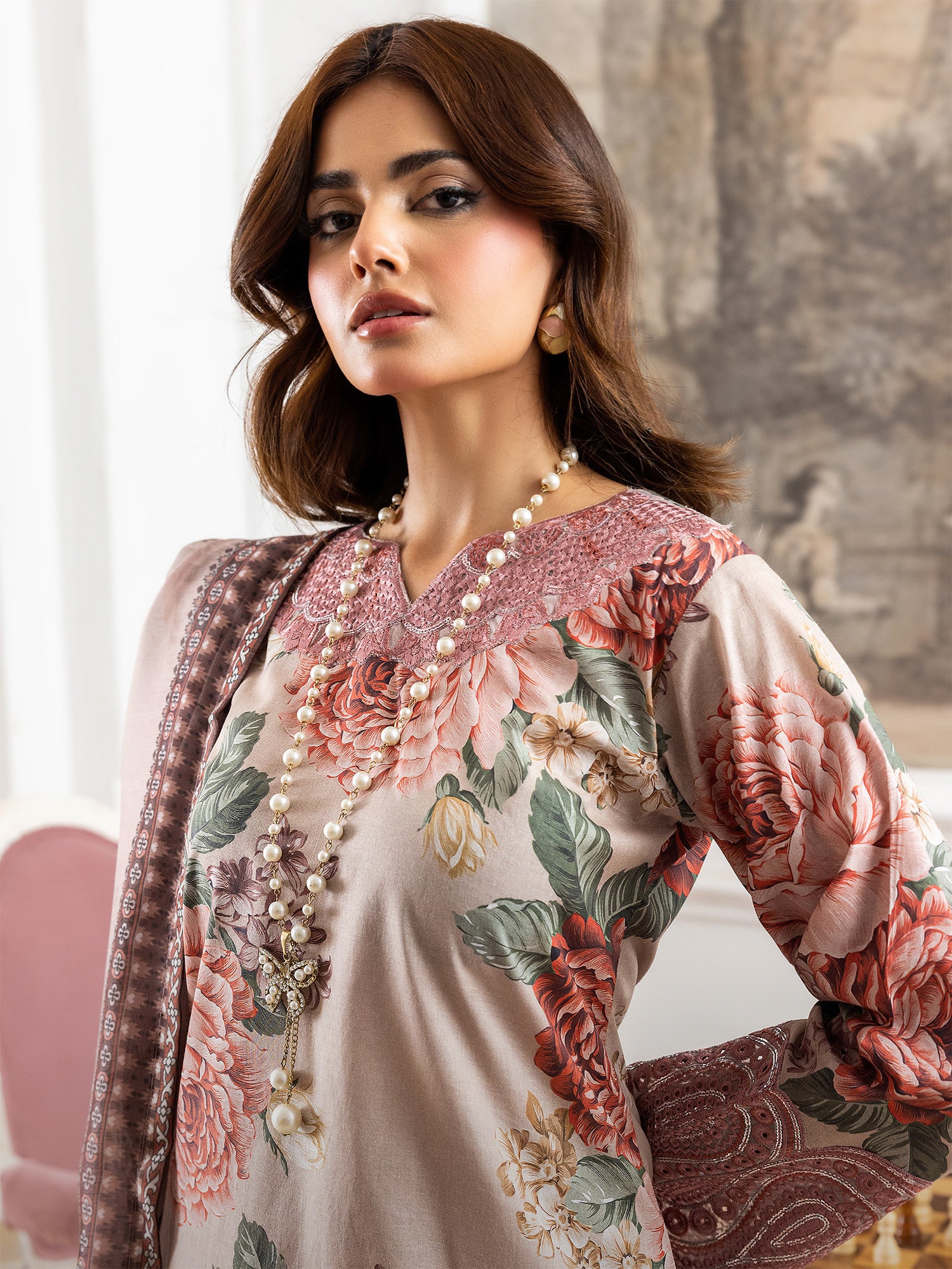 Raniya.H "Khushboo-e-Bahaar" Farshi Lawn Edit - Blush Garden