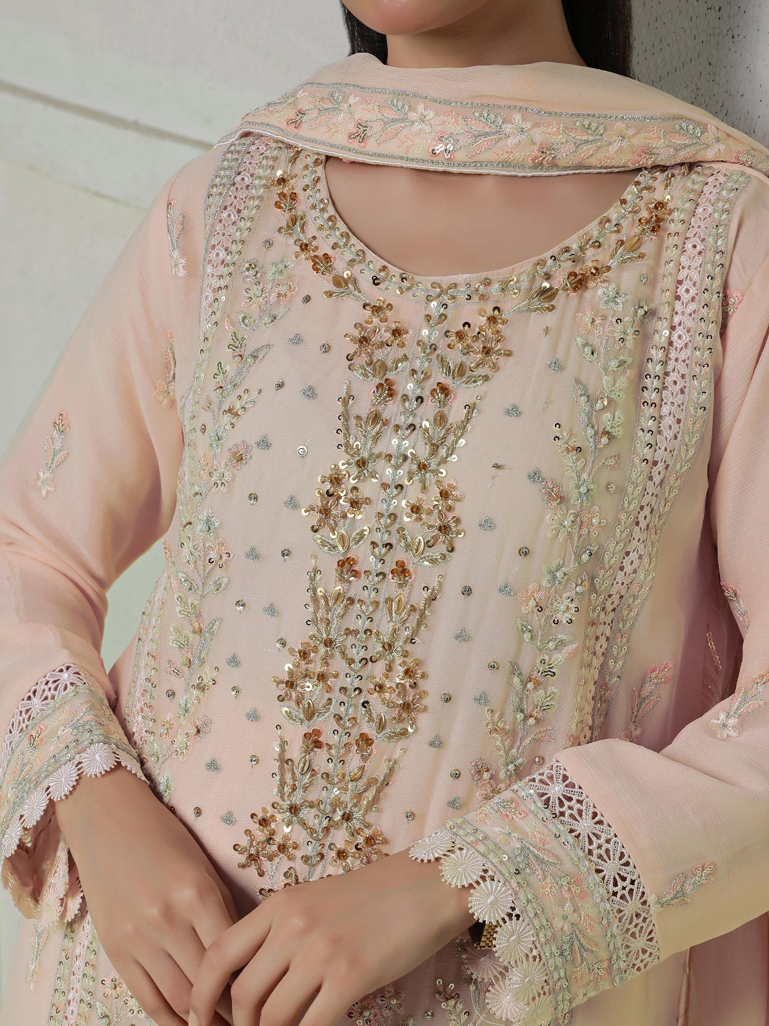Wardah Uzair "Festive Soiree" Lux Embroidered Chiffon Suit - Grandeur