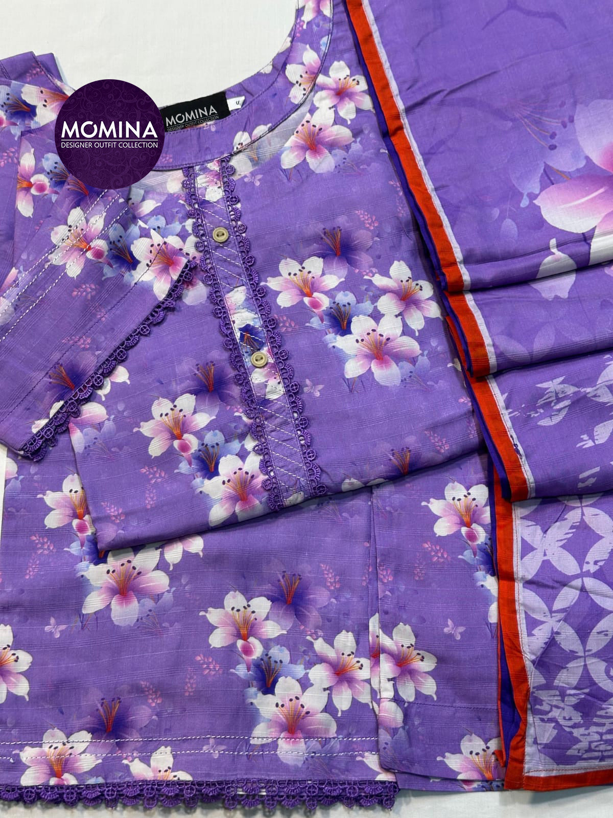 Purple Casual Winter Linen 3-Piece Suit