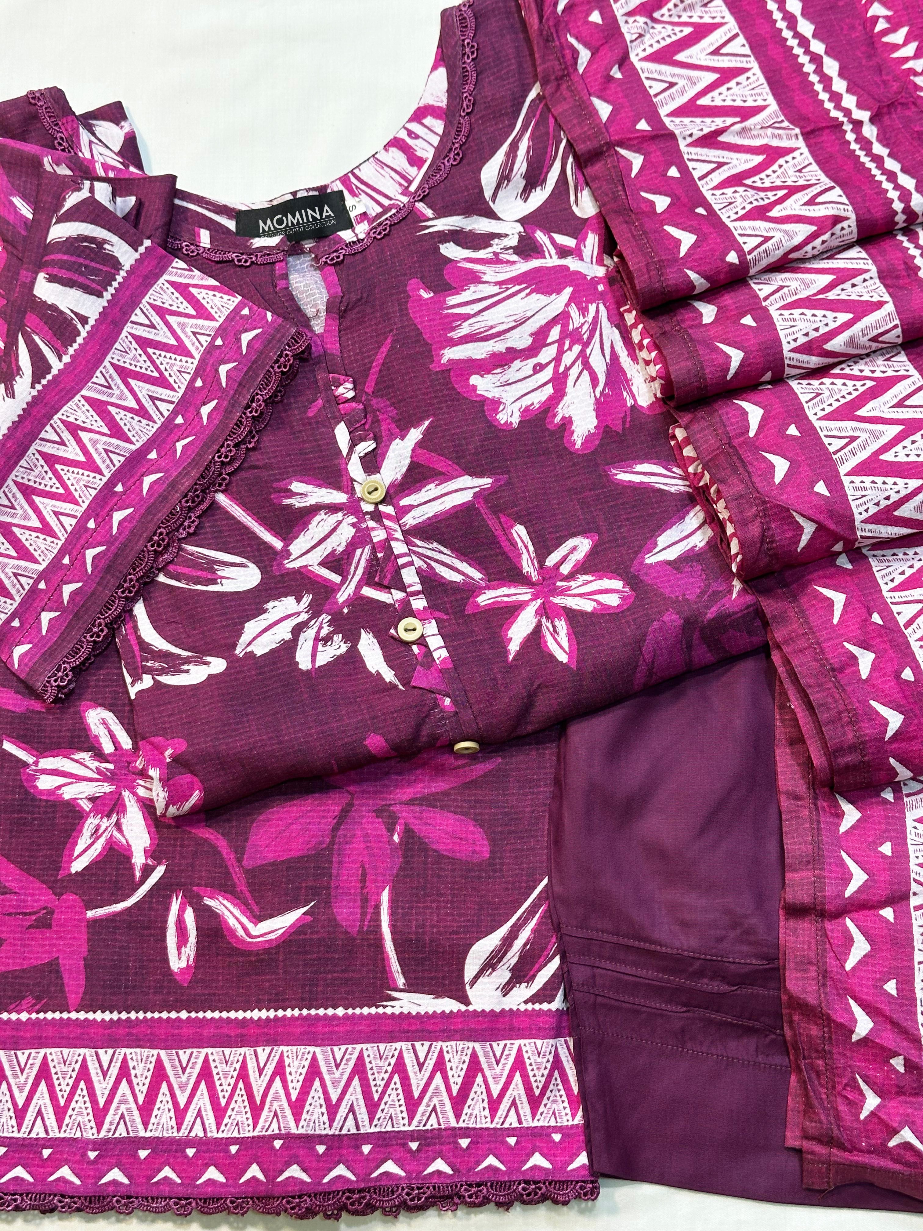 Plum Casual Winter Linen 3-Piece Suit
