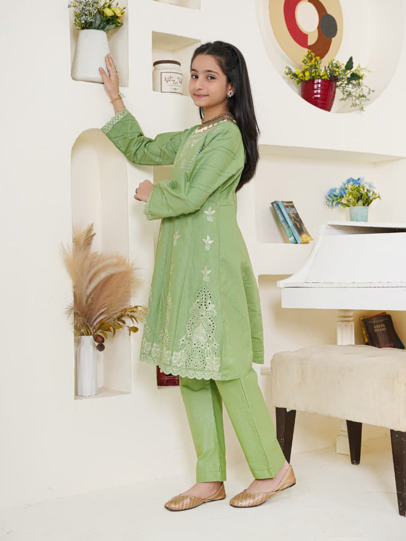 Kids Winter Cotton 2-Piece Suit - Green