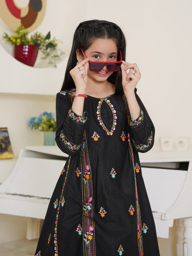 Kids Winter Cotton 2-Piece Suit - Black
