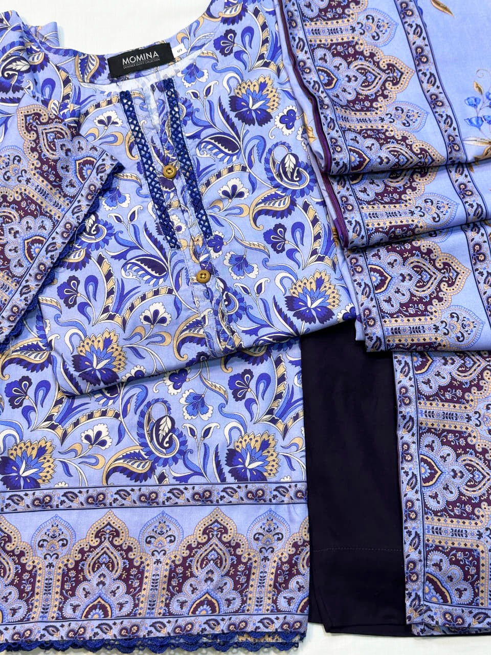 Periwinkle Blue Casual Winter Linen 3-Piece Suit