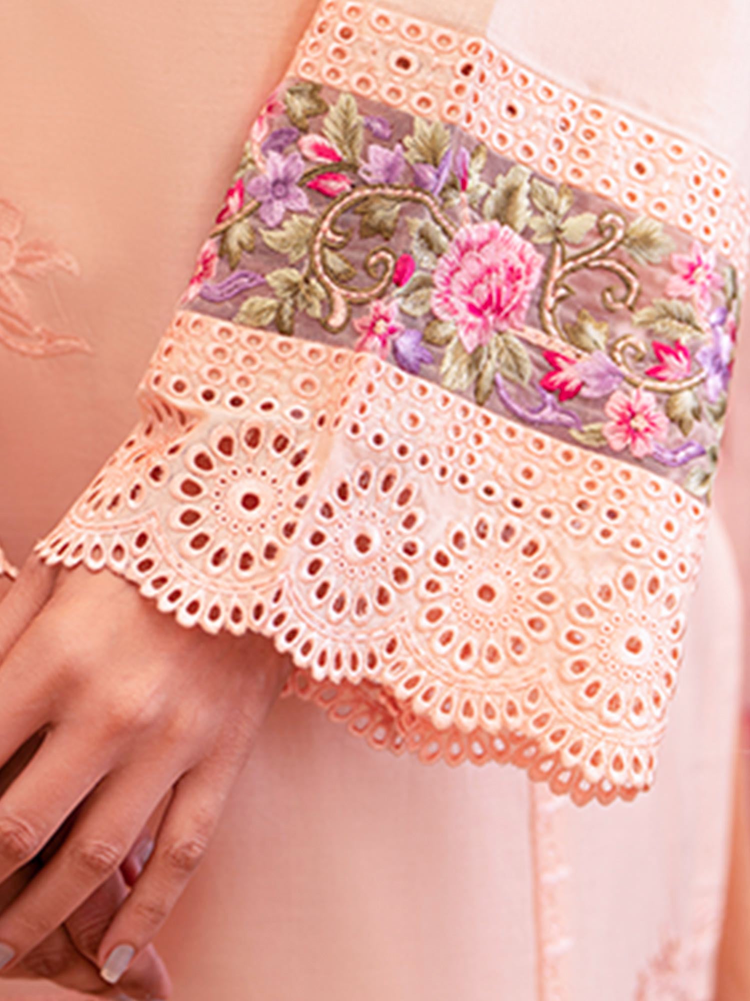 Karma Collection "Kayseria" Pink Embroidered Suit (KC1416)