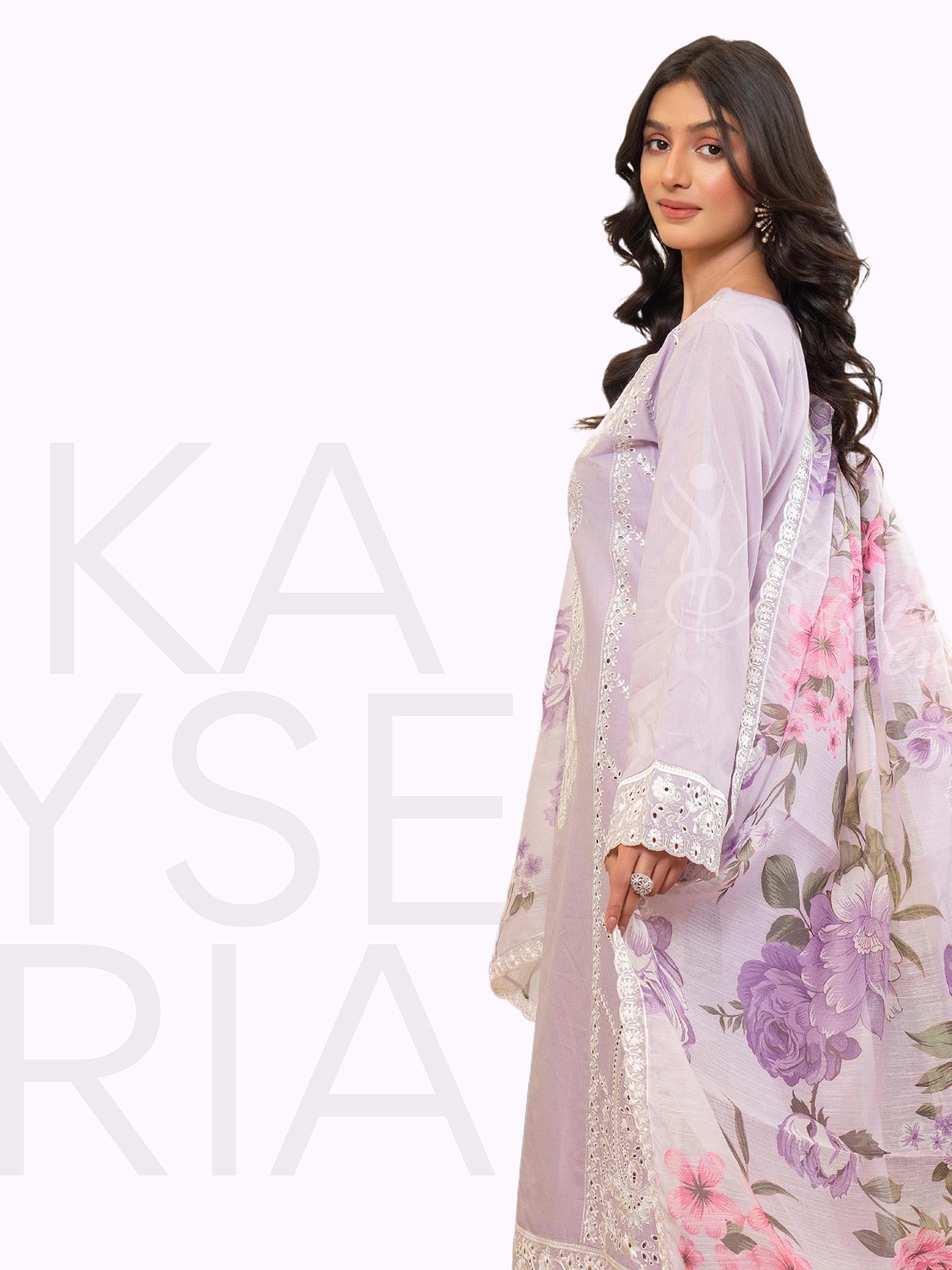 Karma Collection "Kayseria" Lilac Embroidered Suit (KC1417)