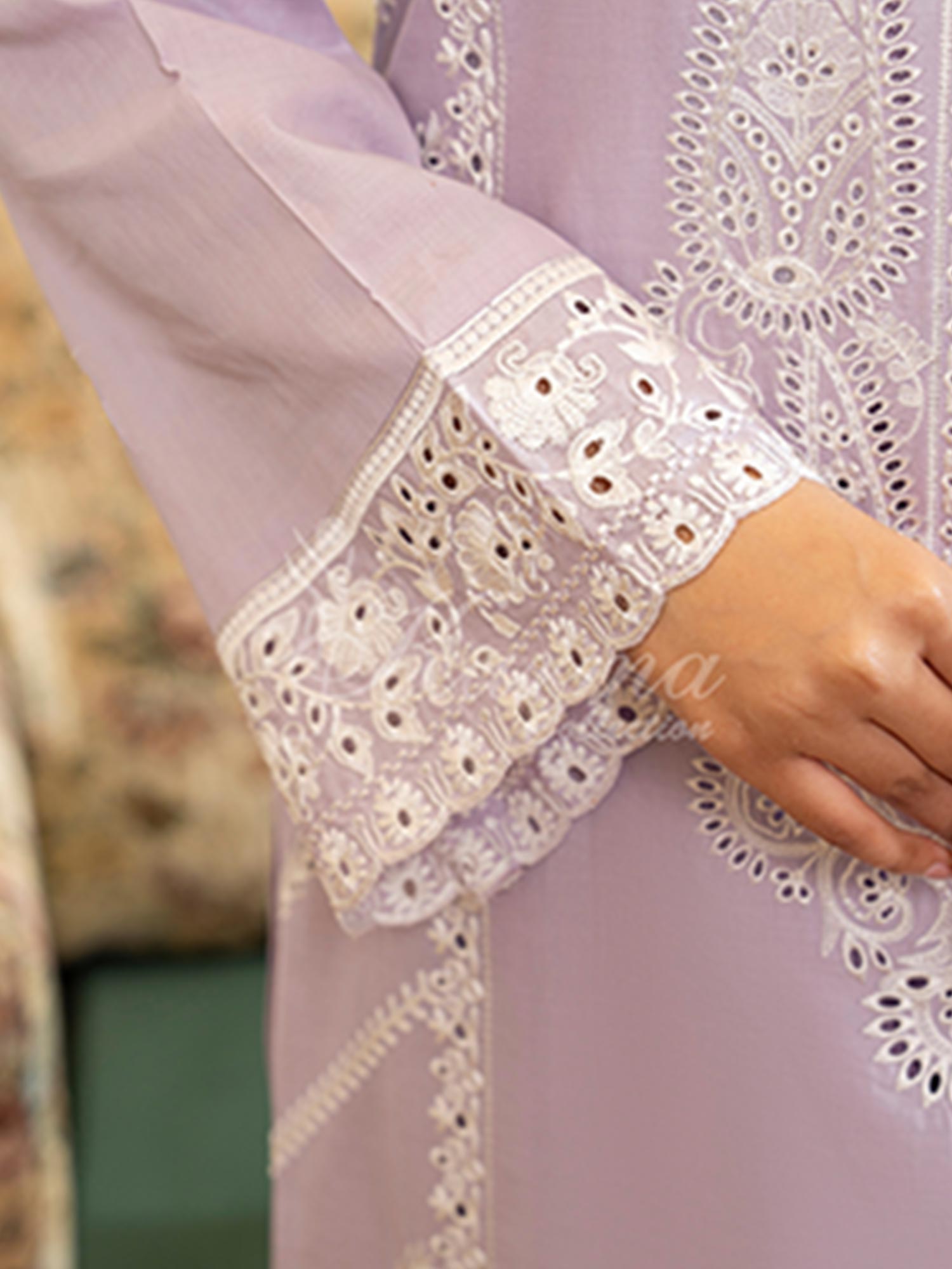 Karma Collection "Kayseria" Lilac Embroidered Suit (KC1417)