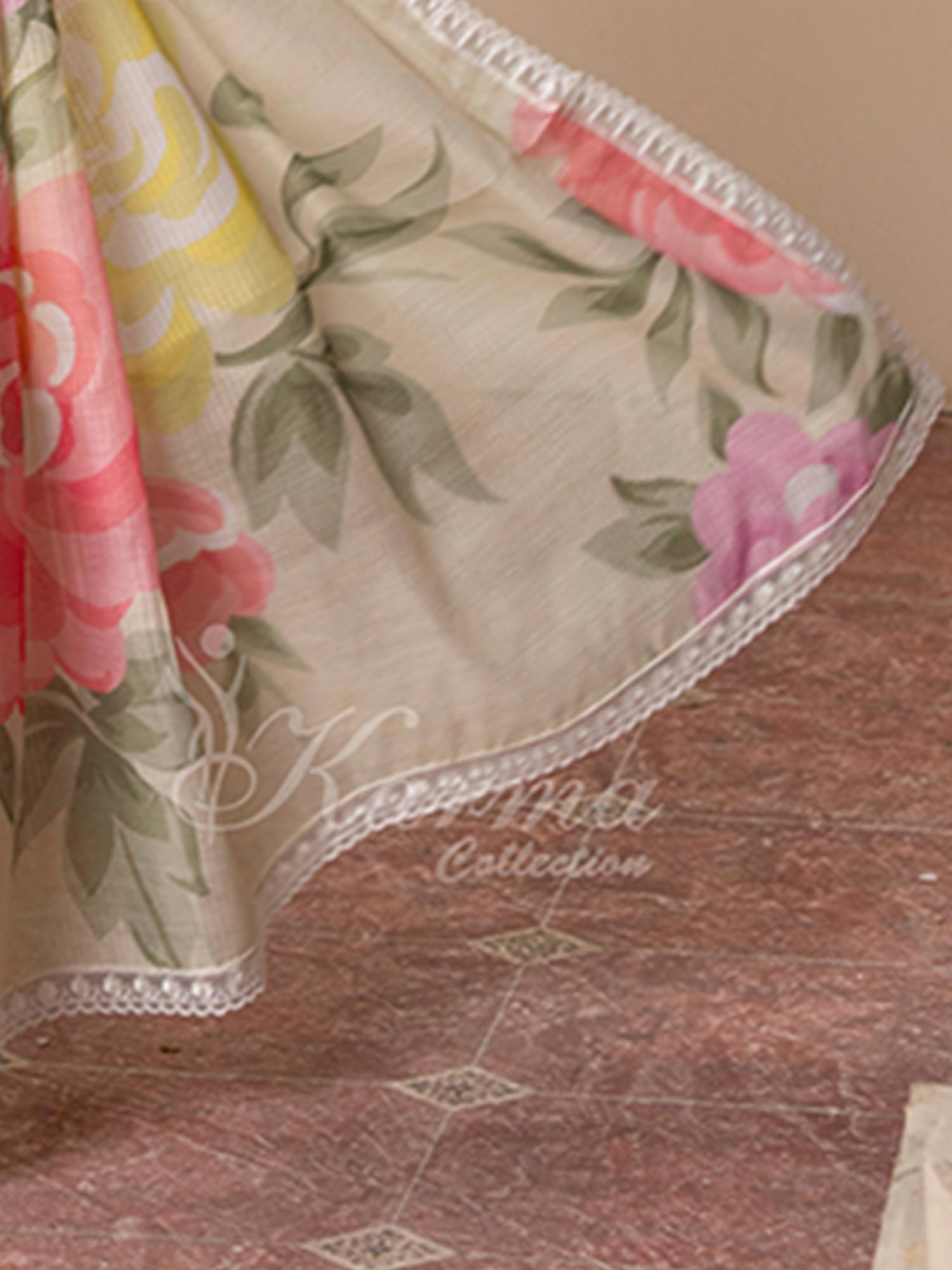Karma Collection "Kayseria" White Embroidered Suit (KC1419)
