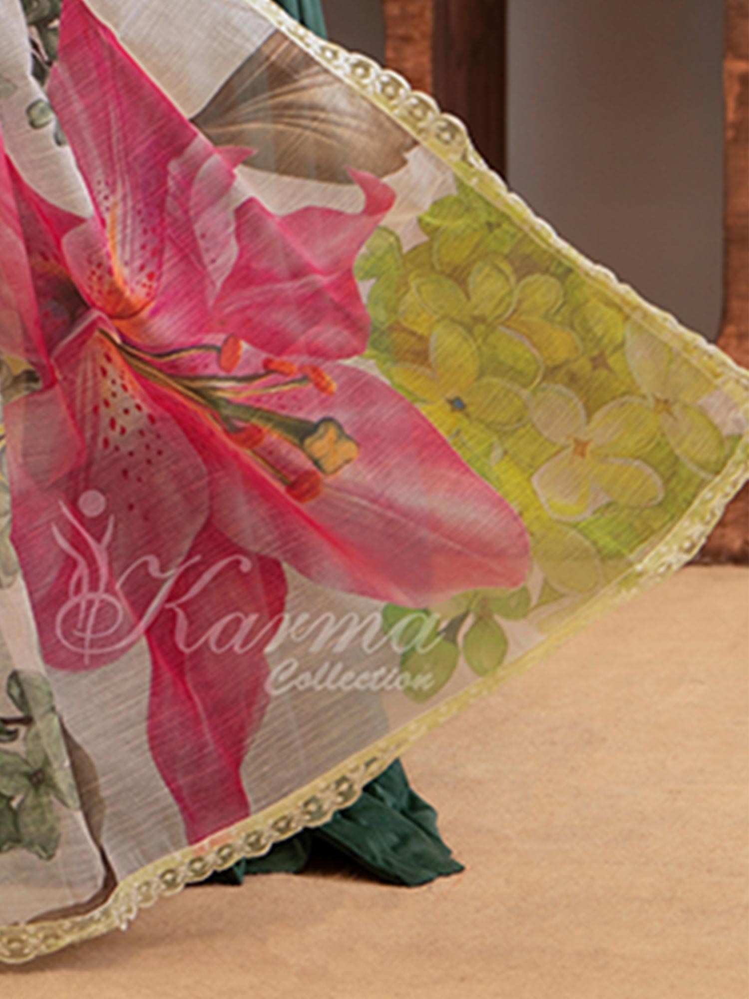 Karma Collection "Kayseria" Lime Embroidered Suit (KC1422)