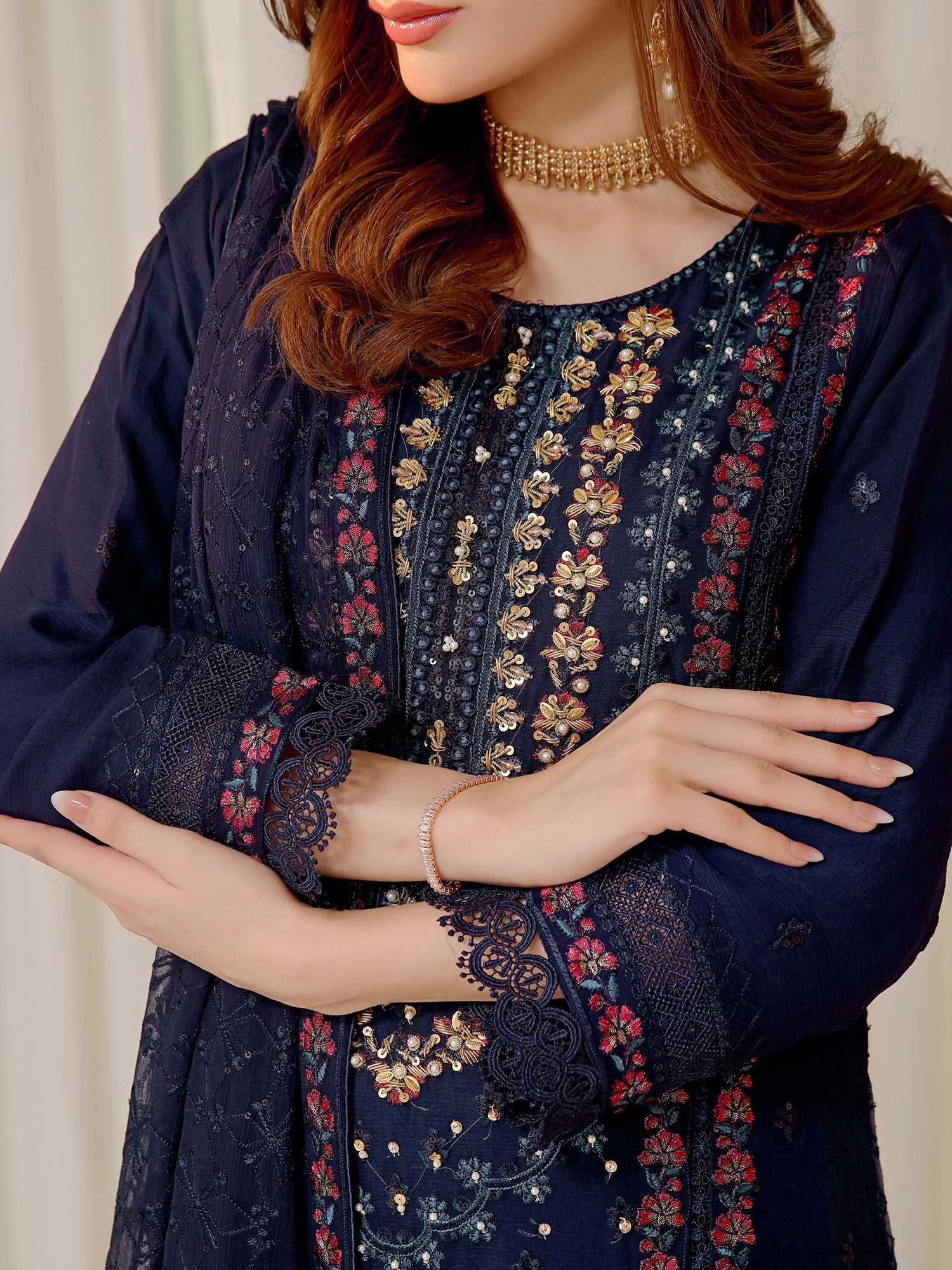 Wardah Uzair "Baag-e-Bahar" Luxury Embroidered Chiffon Suit - Kehkashan