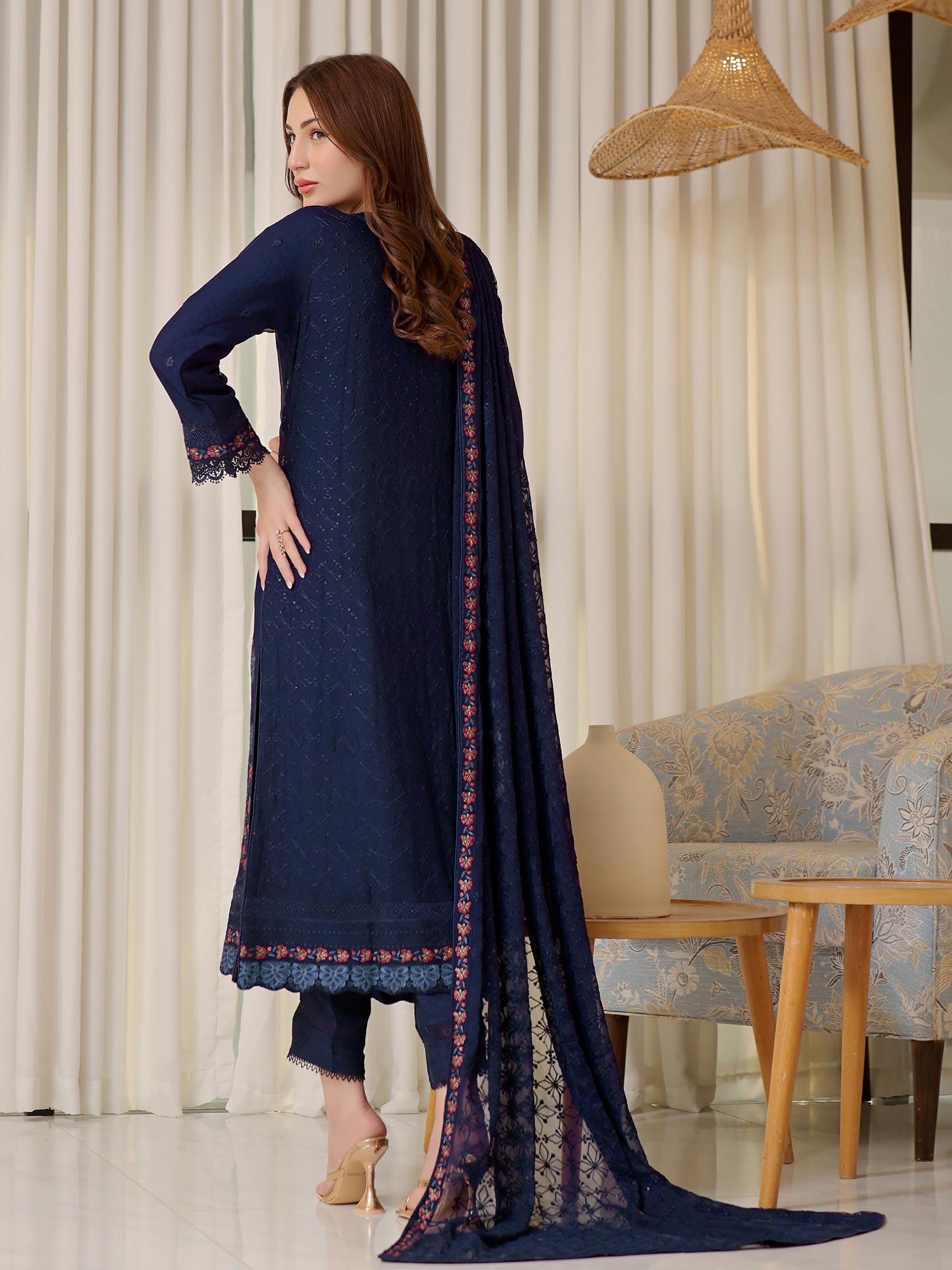 Wardah Uzair "Baag-e-Bahar" Luxury Embroidered Chiffon Suit - Kehkashan