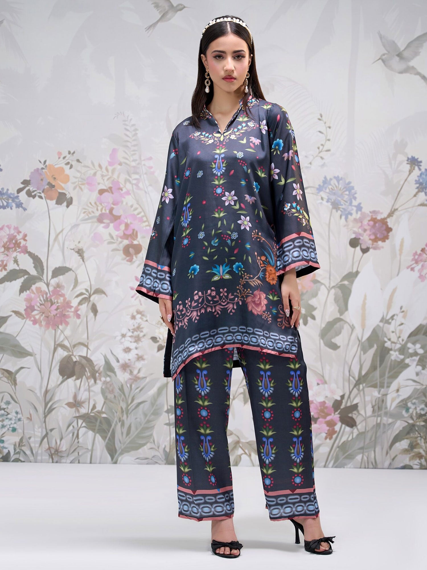 Regalia Luxe Silk 2-Piece Suit - Dark Blue-Grey