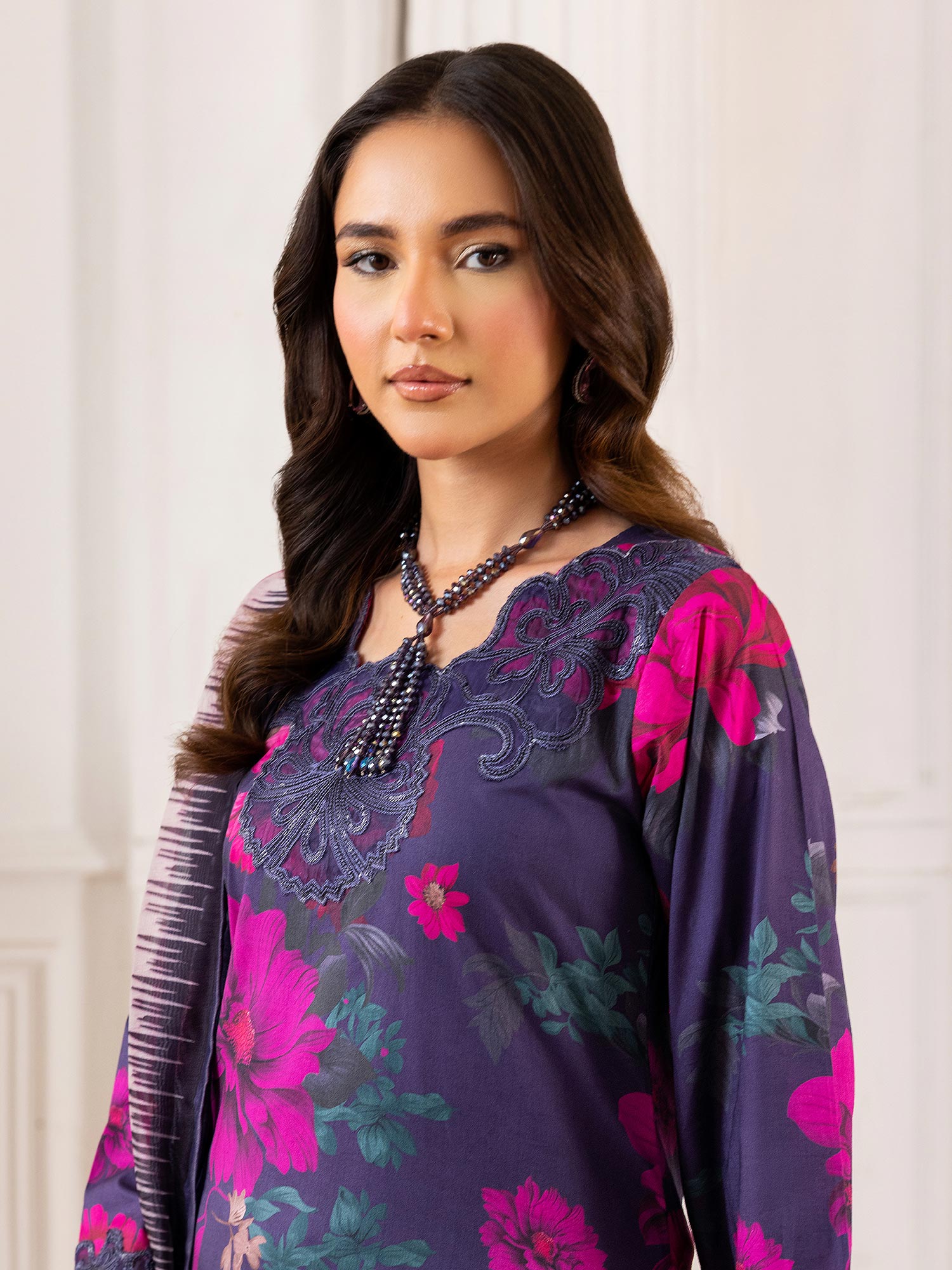 Raniya.H "Khushboo-e-Bahaar" Farshi Lawn Edit - Midnight Blossom