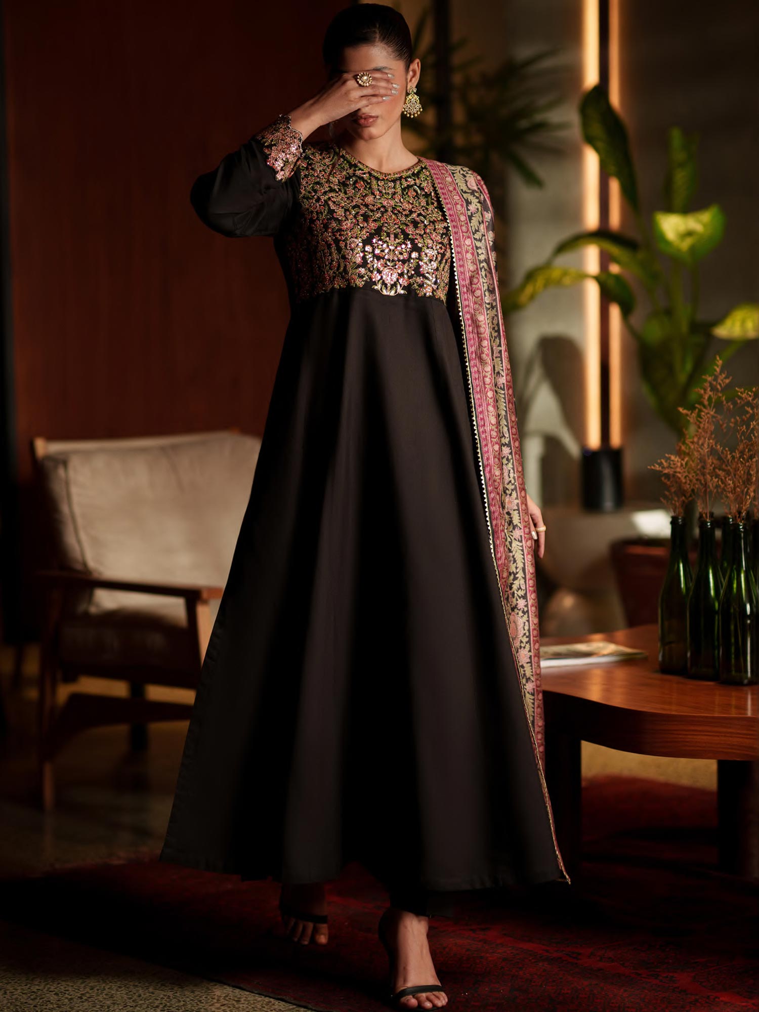Casual Lite "Elara" Premium Viscose Suit - Luxury Black