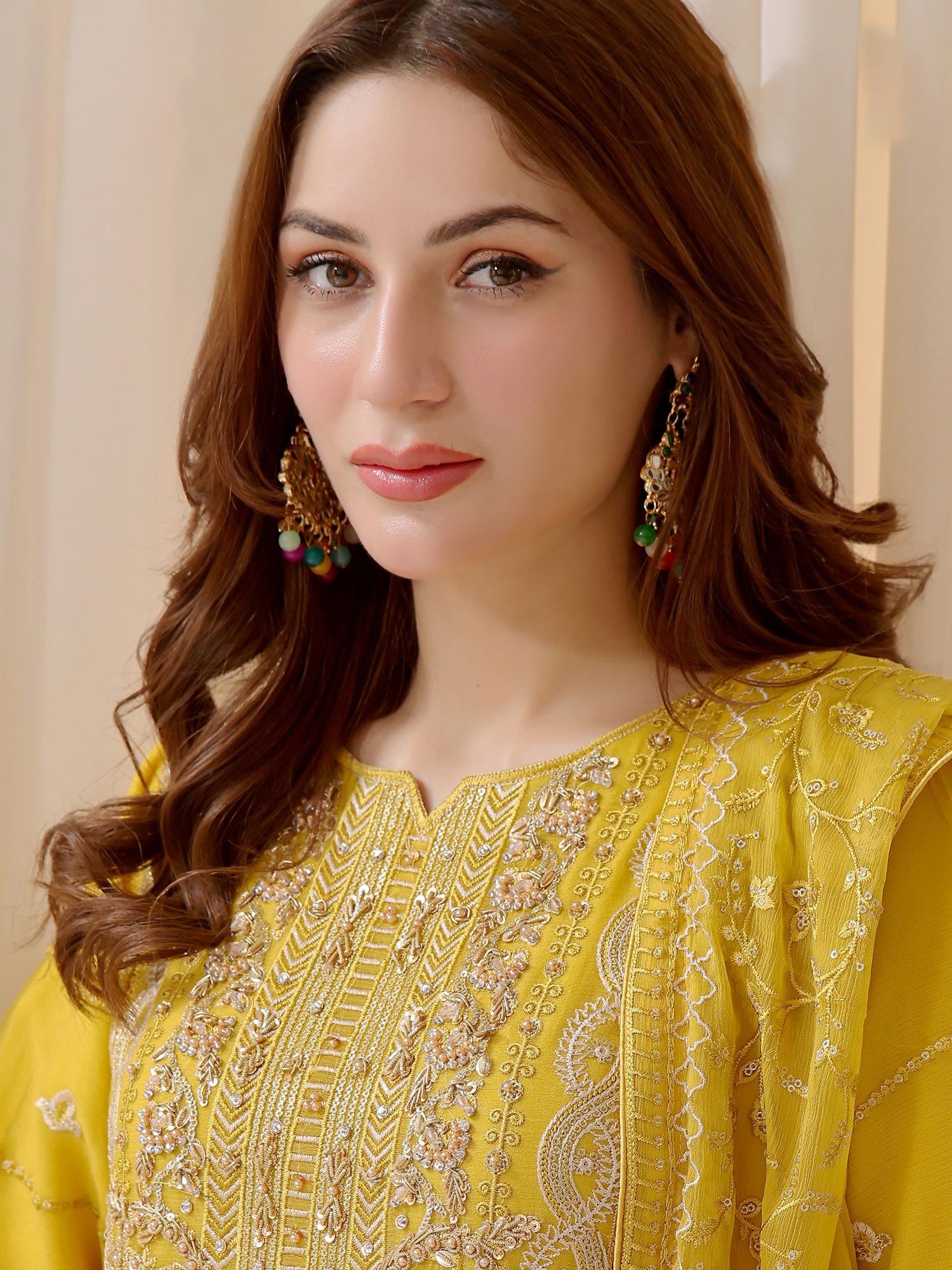 Wardah Uzair "Baag-e-Bahar" Luxury Embroidered Chiffon Suit - Mehtab