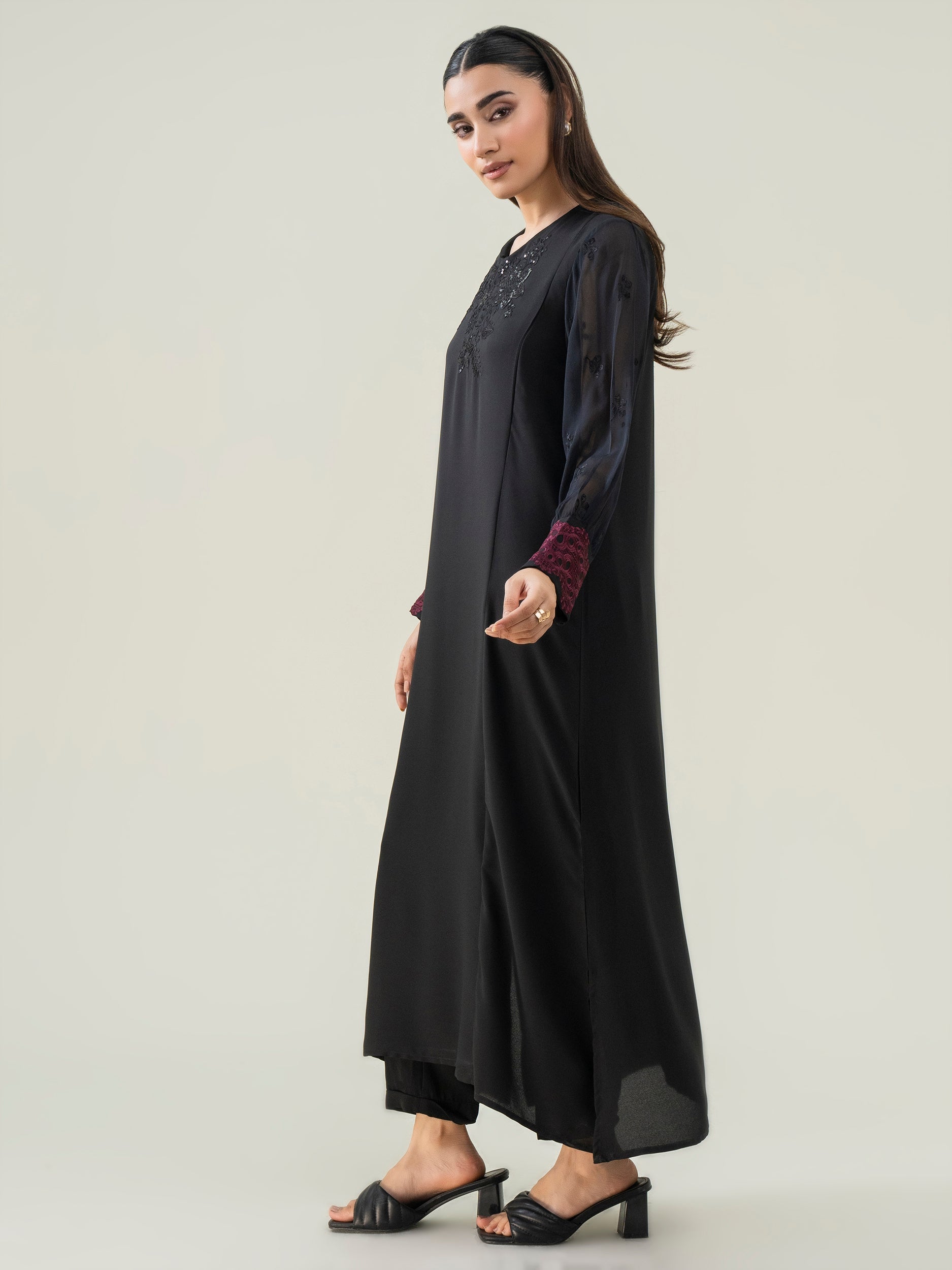 Limelight Black Grip Embroidered Shirt (P8658SH)