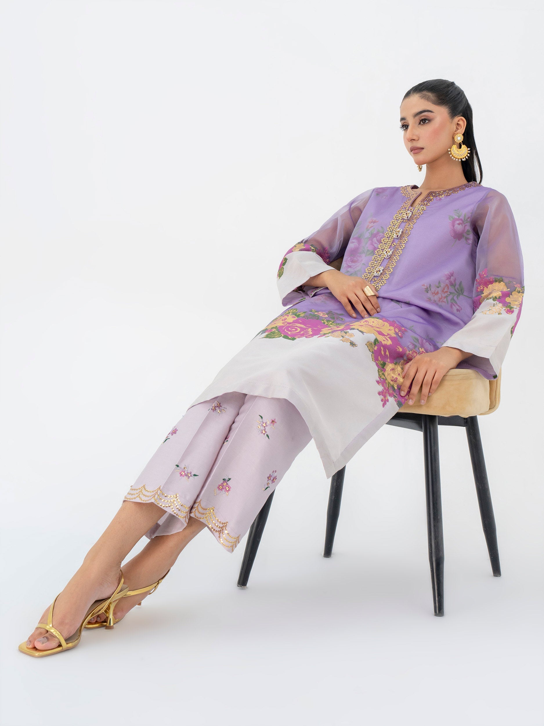 Limelight Lilac Organza Jacquard Embroidered 2-Piece Suit (P8998ST)