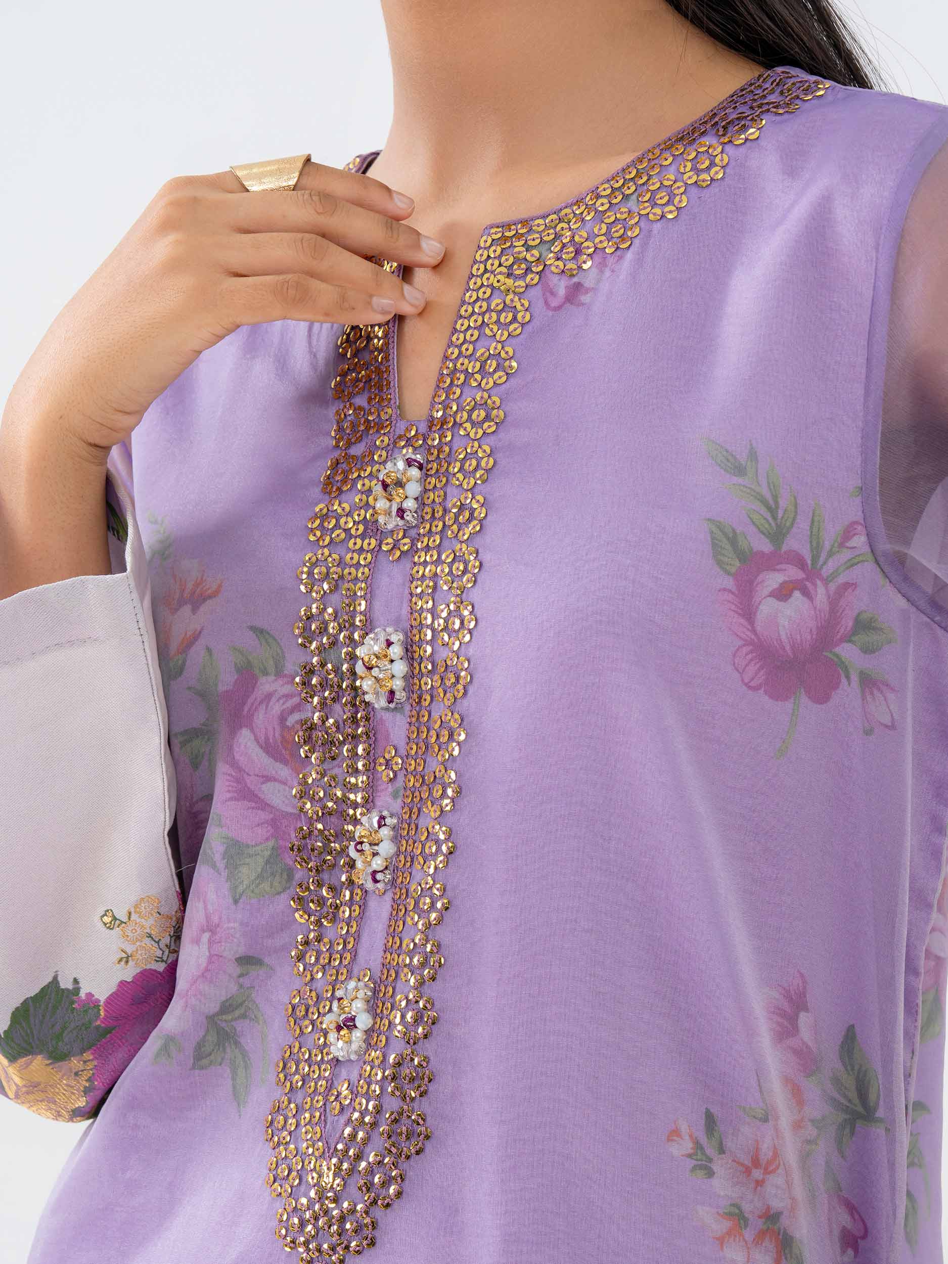 Limelight Lilac Organza Jacquard Embroidered 2-Piece Suit (P8998ST)