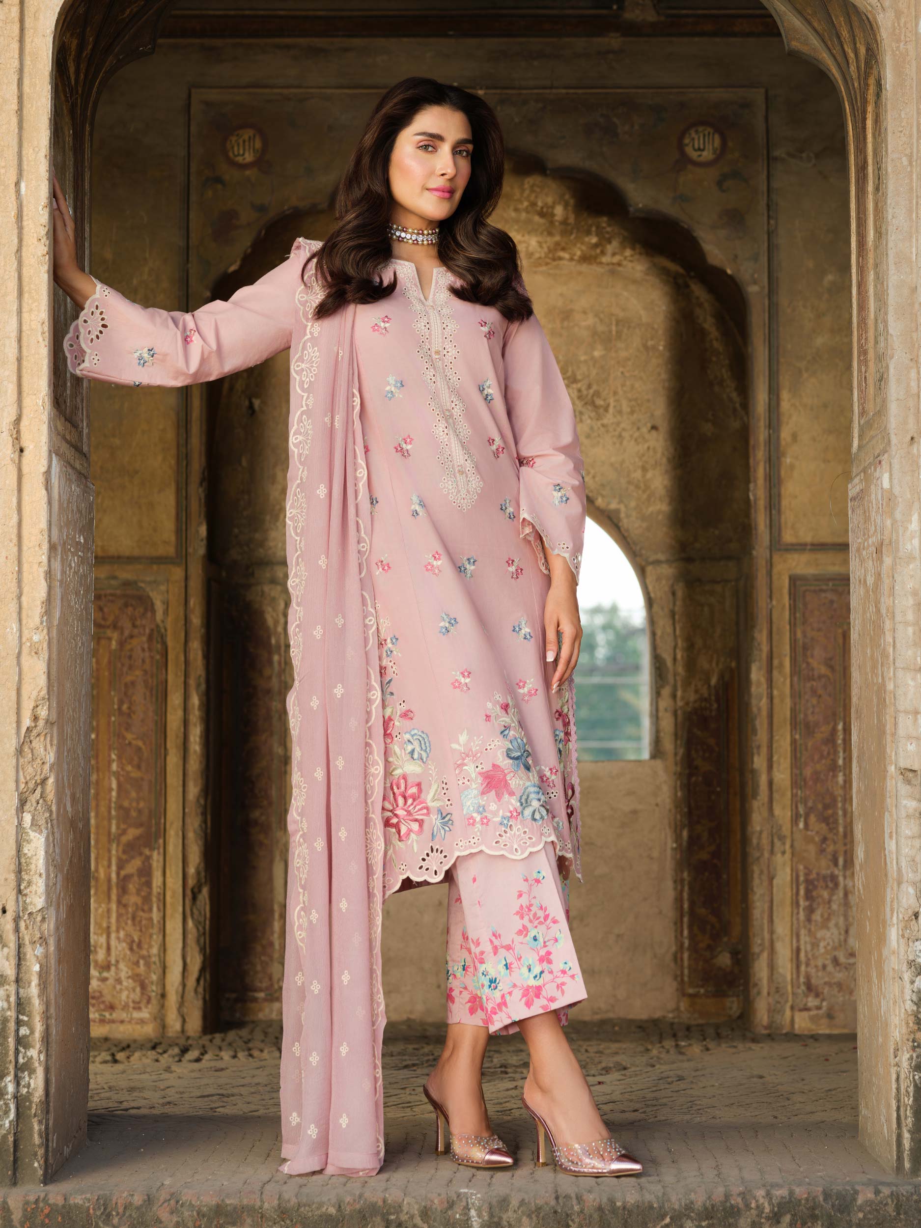 Limelight Tea Pink Cambric 3-Piece Suit (P9998SU)