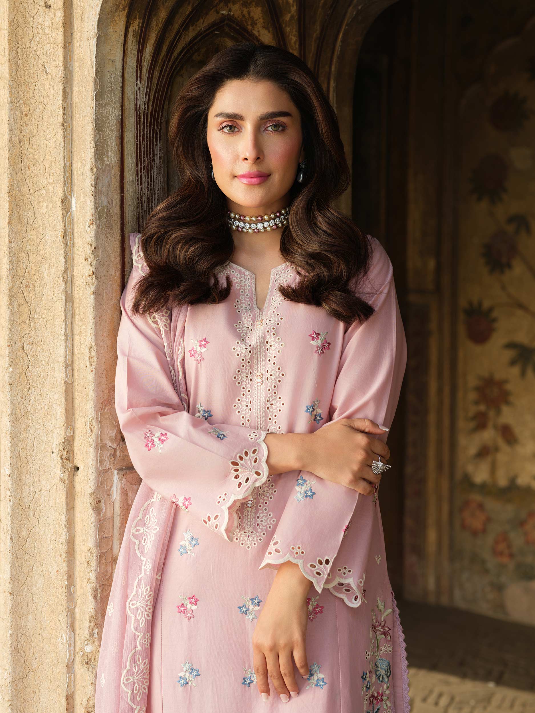Limelight Tea Pink Cambric 3-Piece Suit (P9998SU)