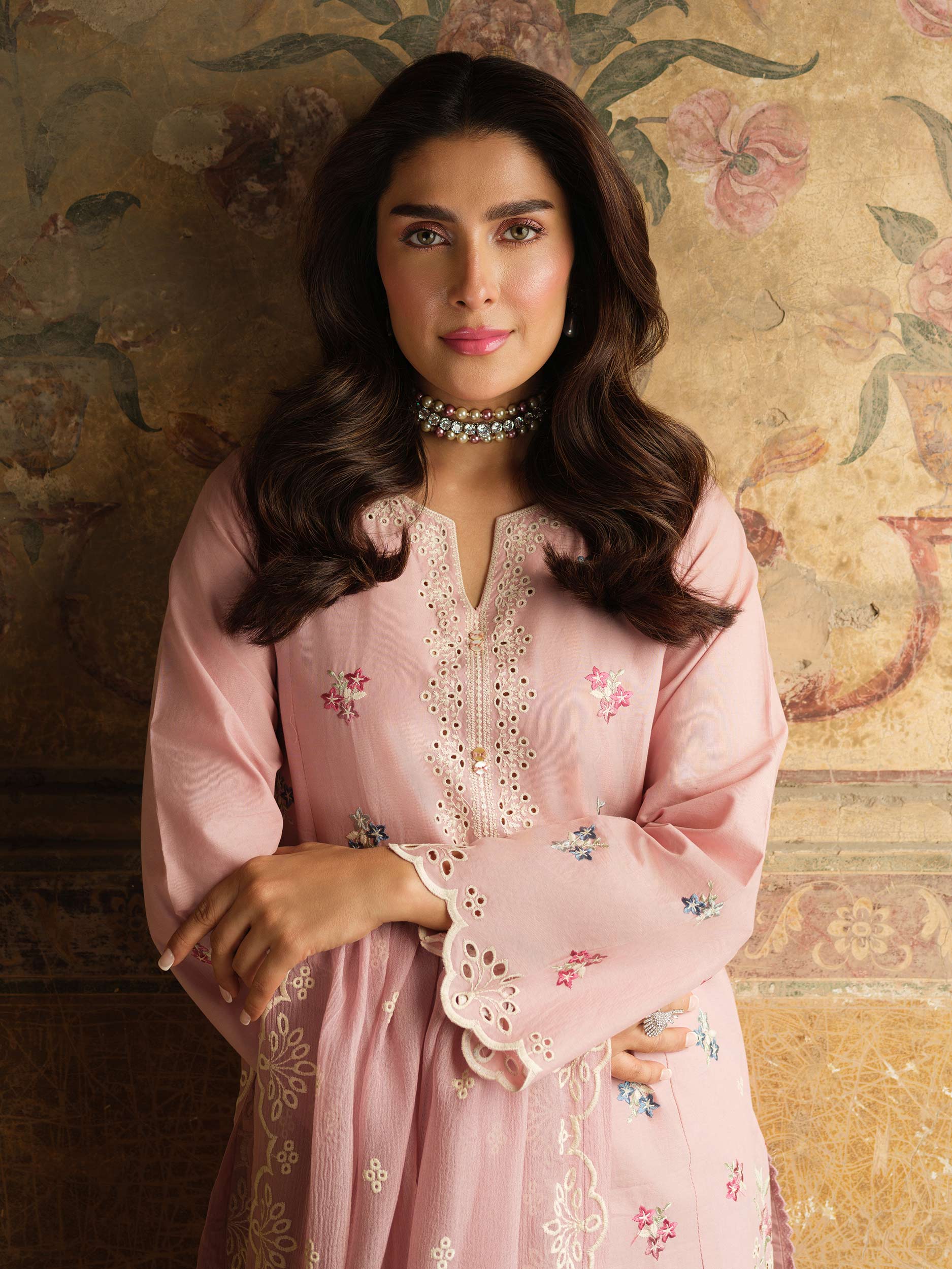 Limelight Tea Pink Cambric 3-Piece Suit (P9998SU)