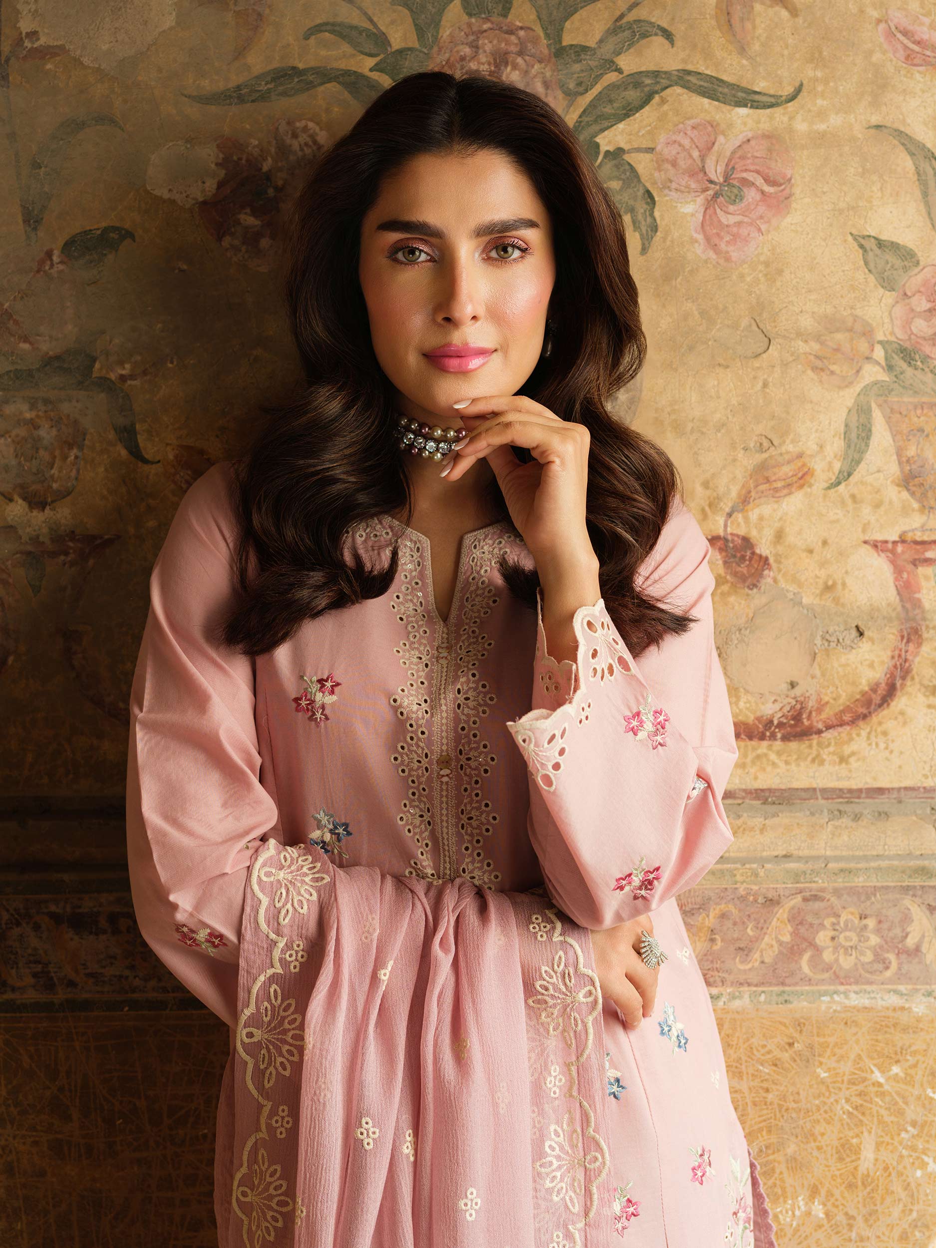 Limelight Tea Pink Cambric 3-Piece Suit (P9998SU)
