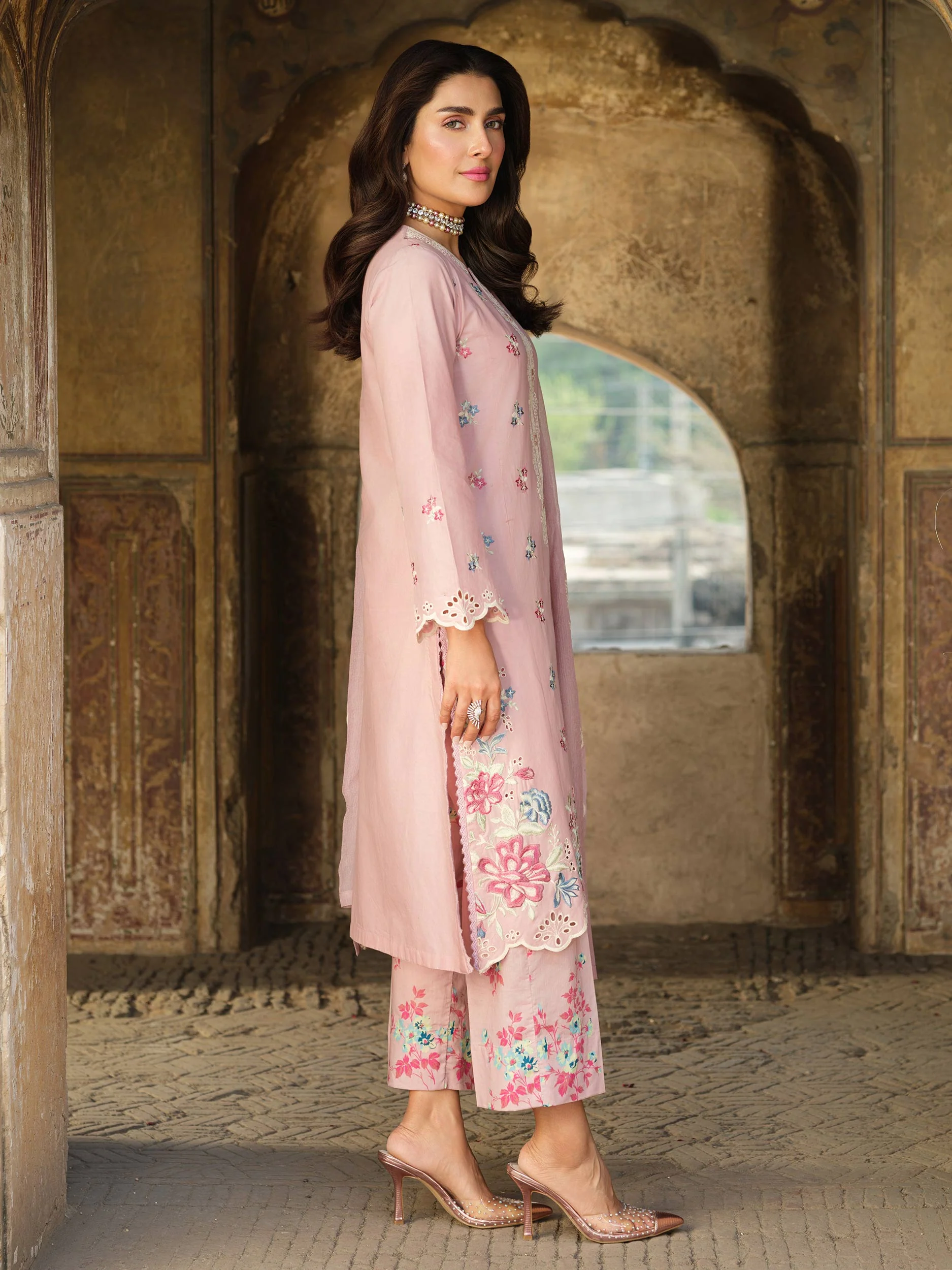 Limelight Tea Pink Cambric 3-Piece Suit (P9998SU)