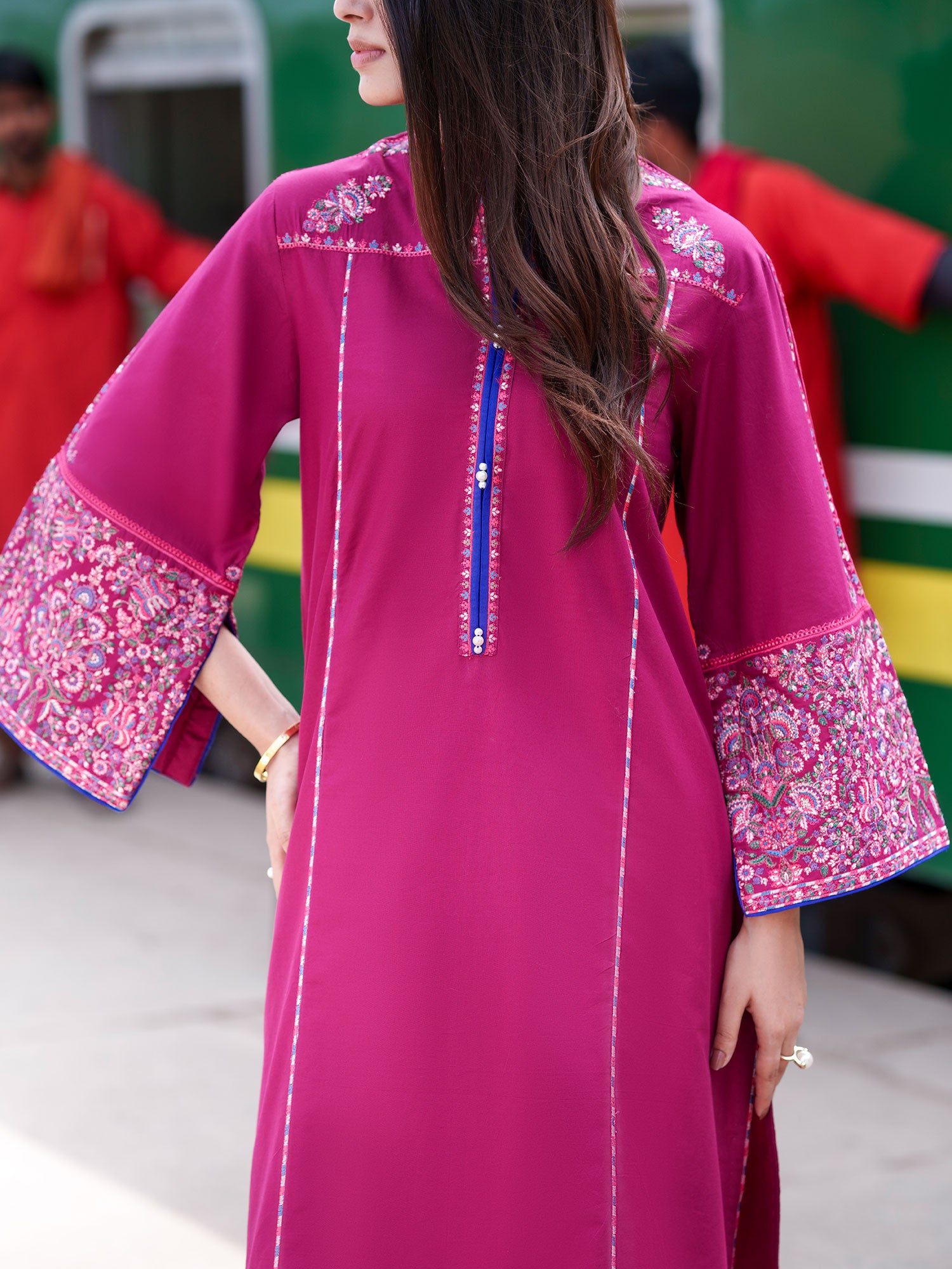 Casual Lite "Safarnama" Premium Embroidered Lawn Suit - Pink