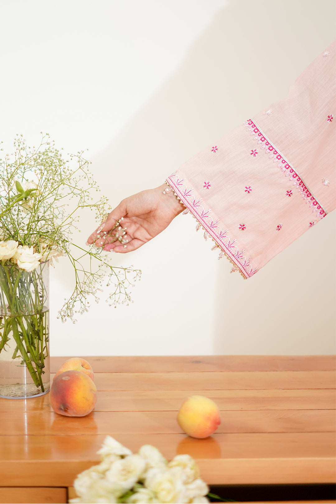 Zellbury Unstitched Embroidered Lawn 3-Piece Suit - Pink