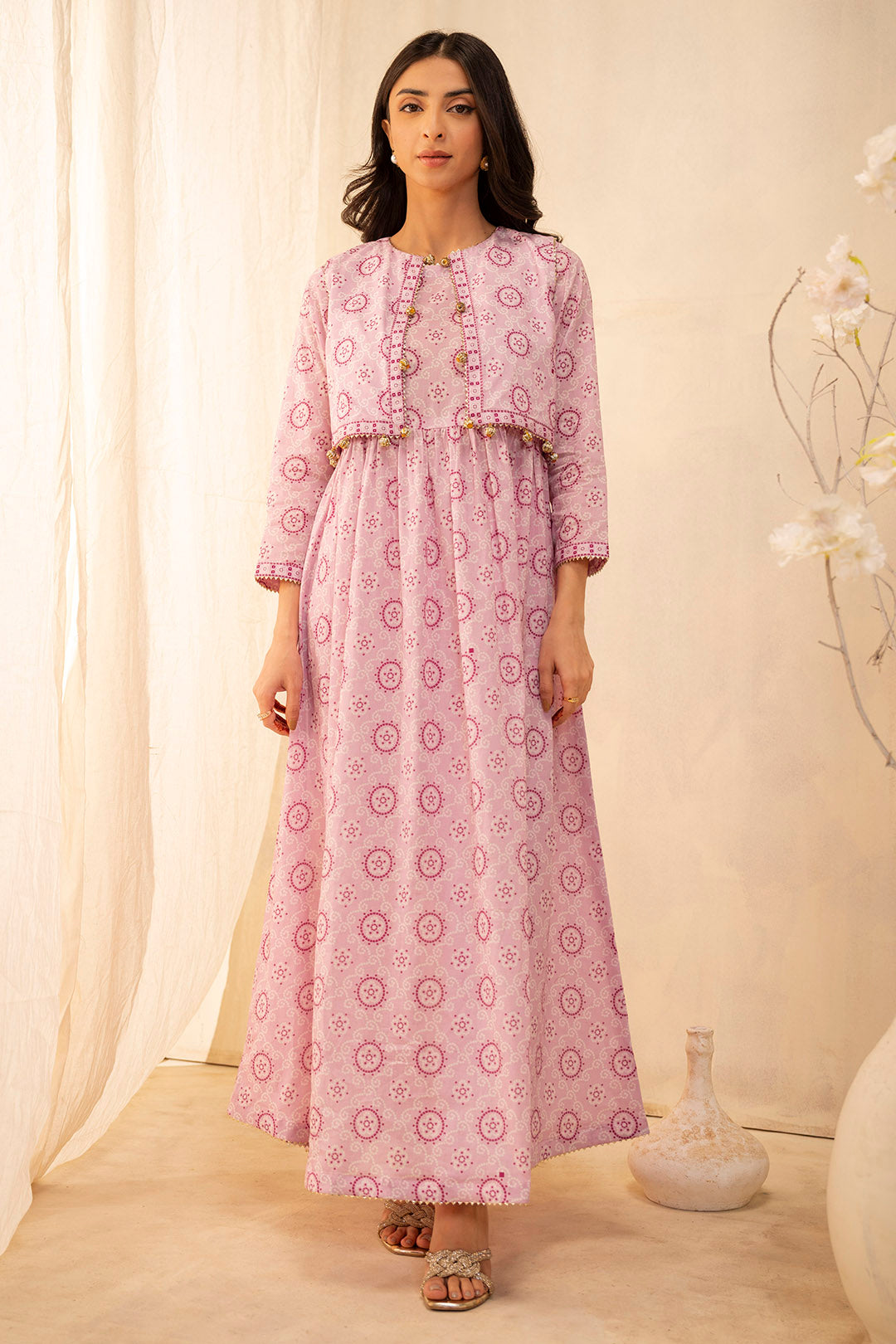 Zellbury Unstitched Printed Lawn 2-Piece Suit - Light Pink