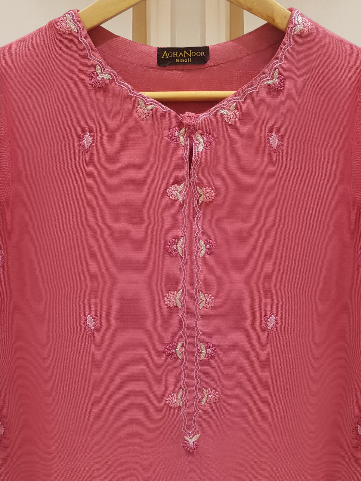 Agha Noor Pink Pure Cotton Net 2-Piece (Shirt + Trouser)