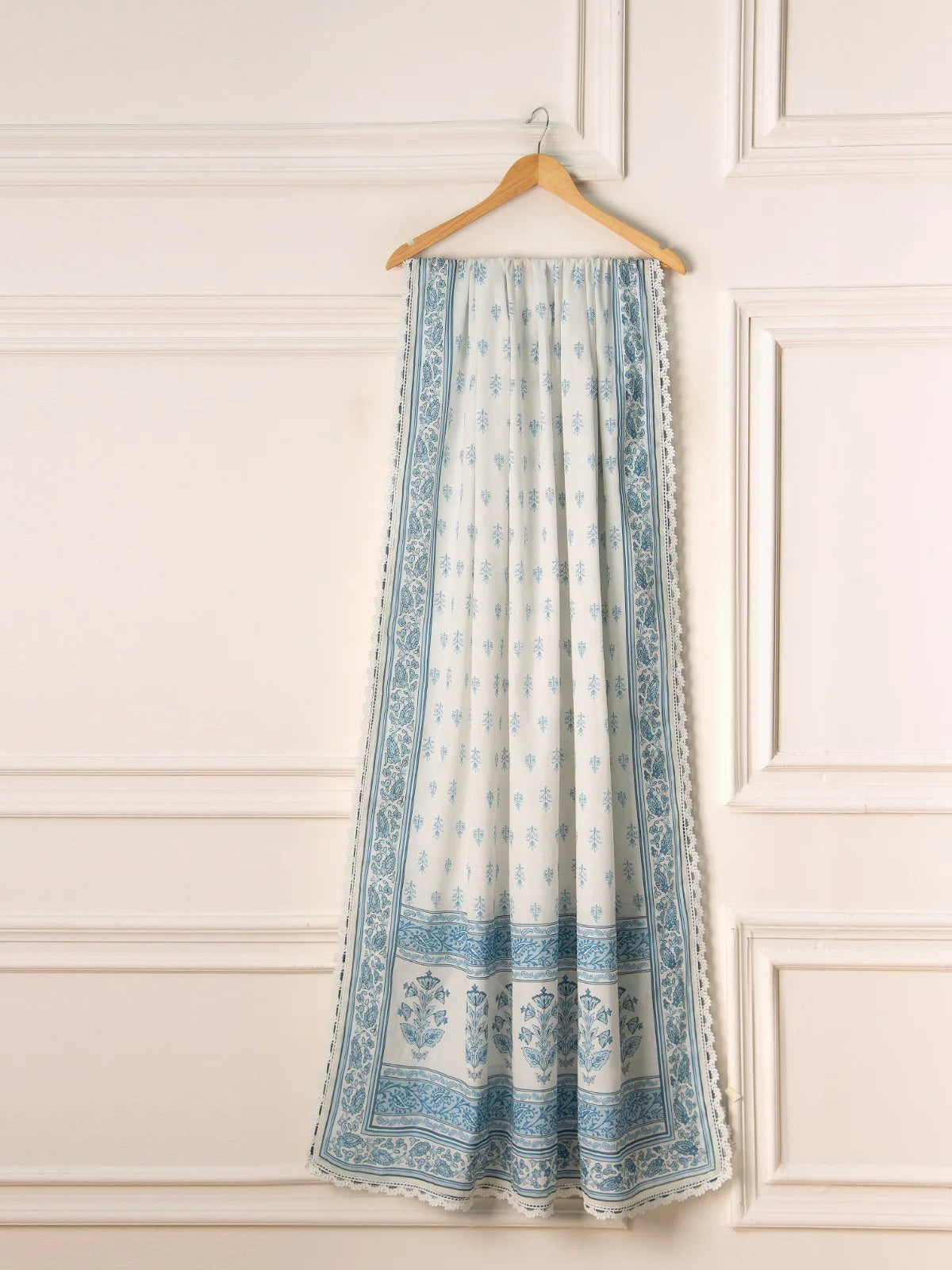 Agha Noor Blue-Grey Cambric 2-Piece (Shirt + Dupatta)