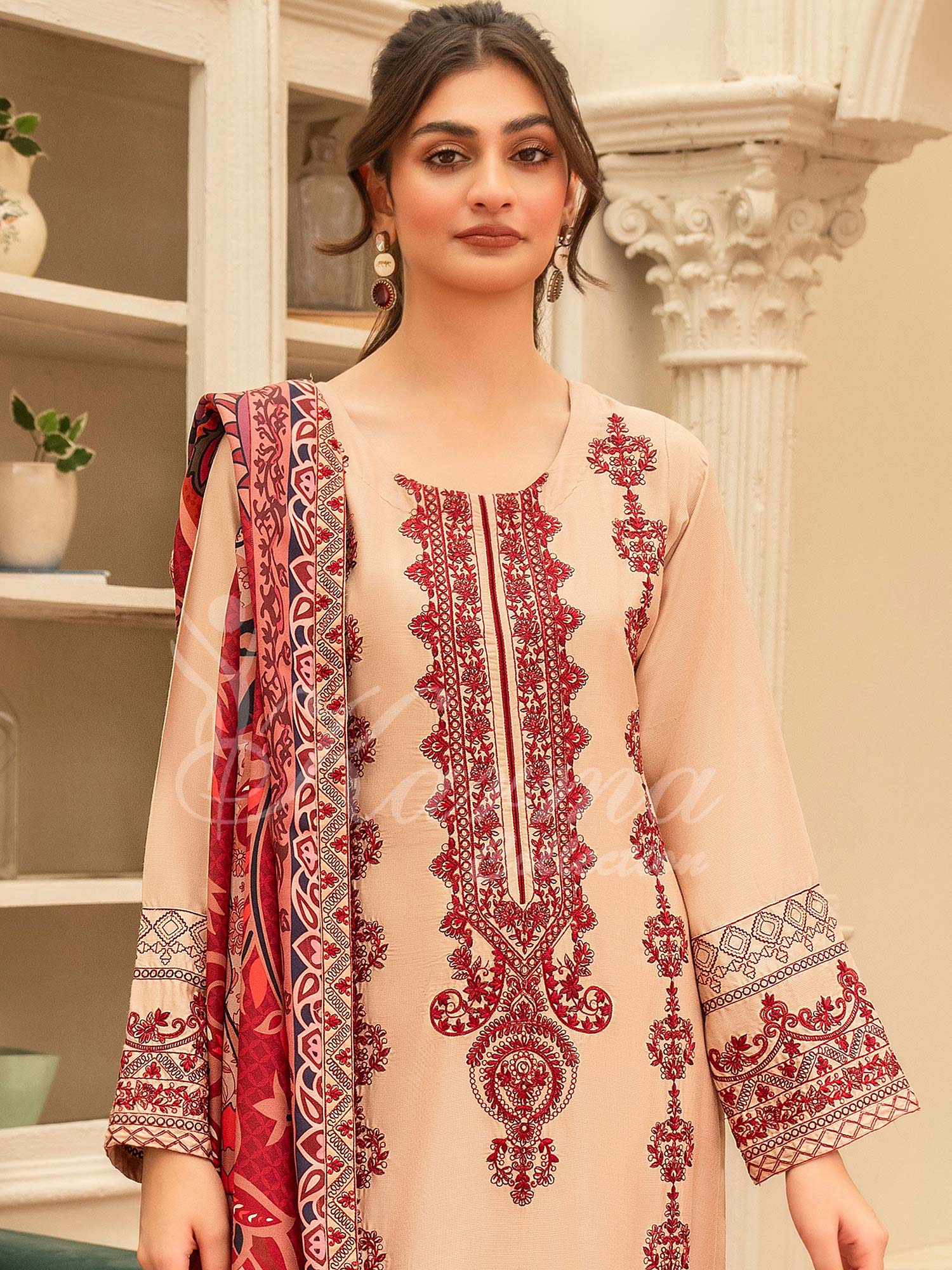 Karma Collection "Aangan" Winter Embroidered Suit (KC1400)
