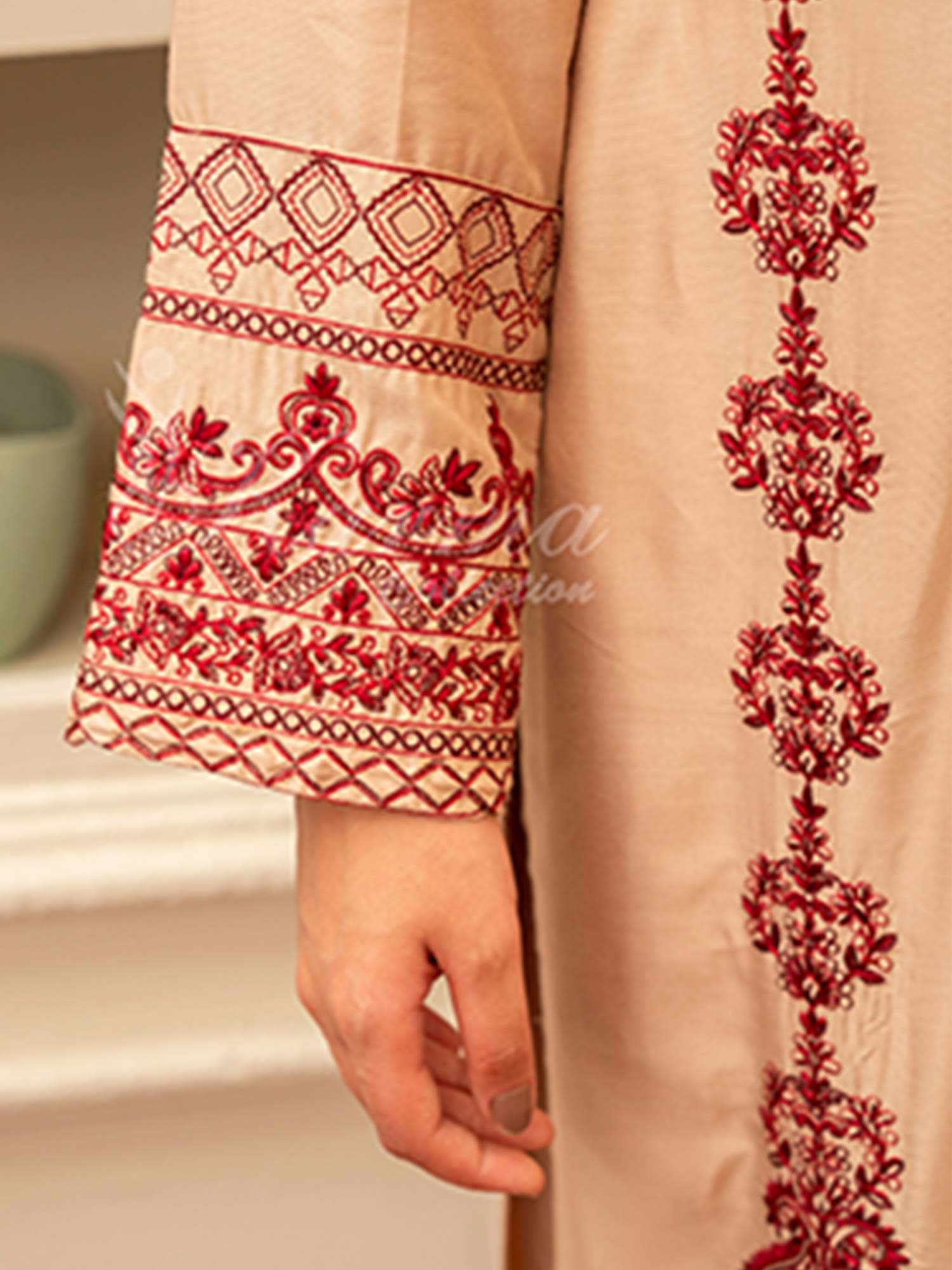 Karma Collection "Aangan" Winter Embroidered Suit (KC1400)