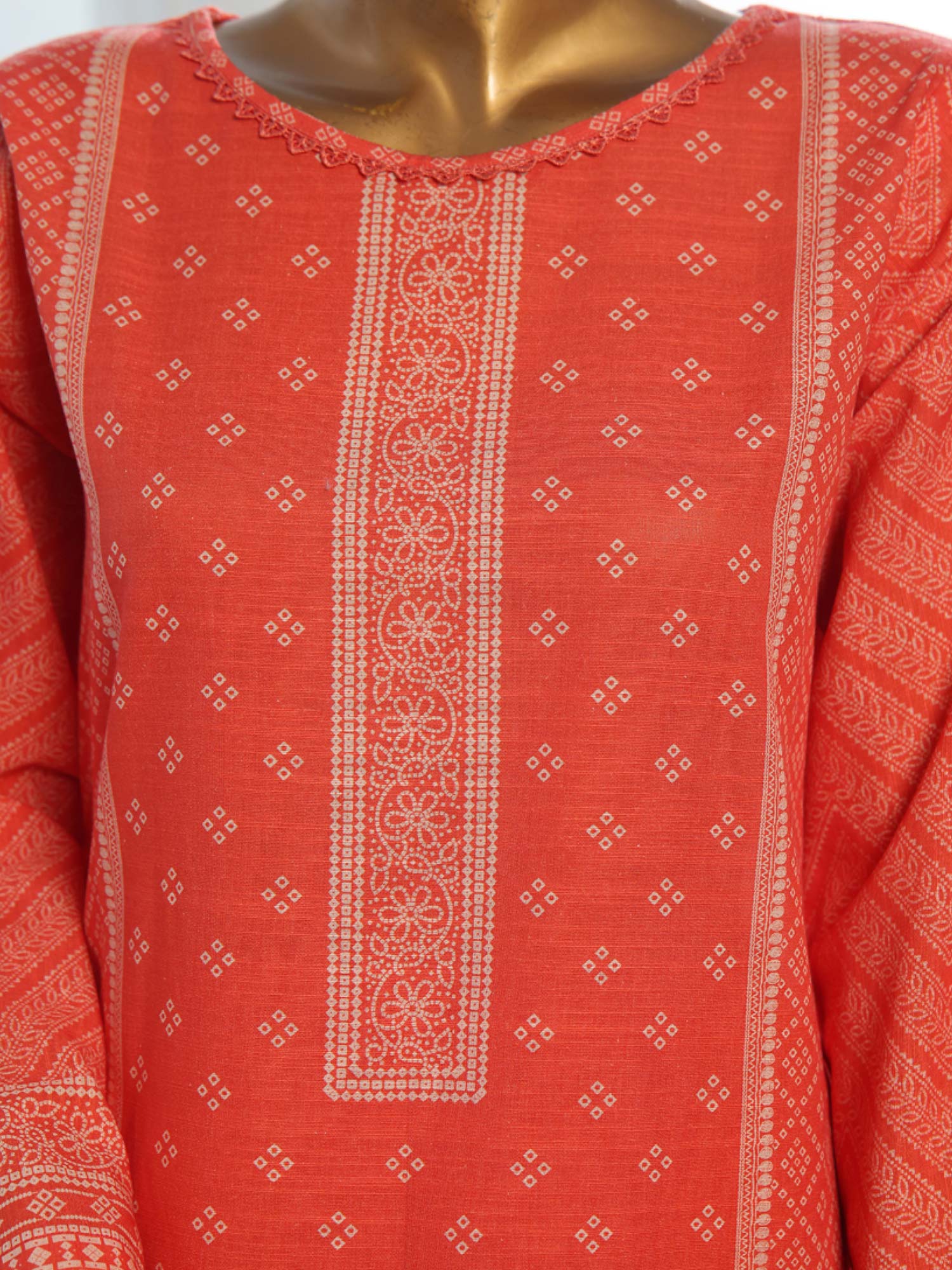 Bin Saeed Winter Khaddar 3-Piece Suit - Coral Pink