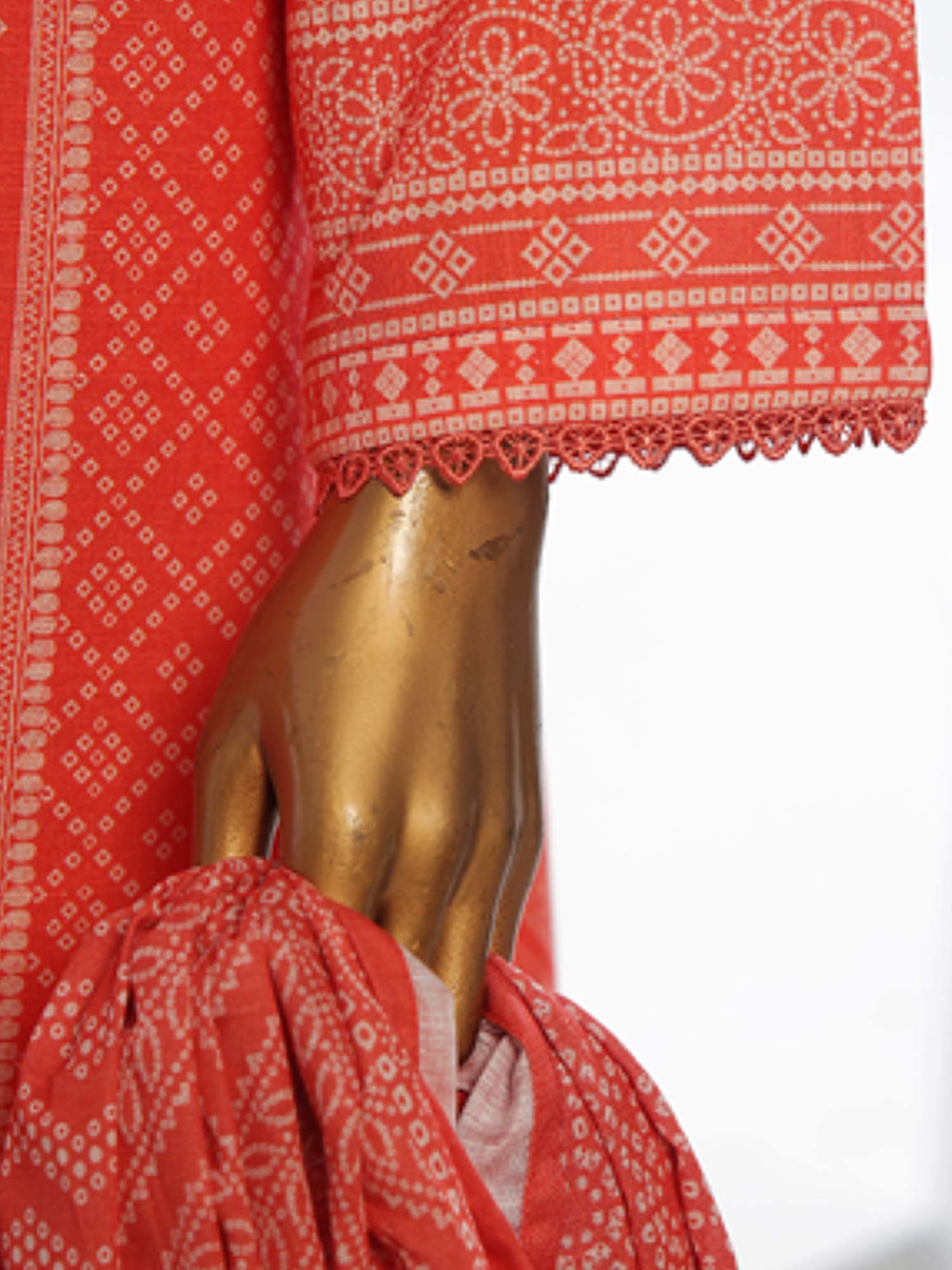 Bin Saeed Winter Khaddar 3-Piece Suit - Coral Pink