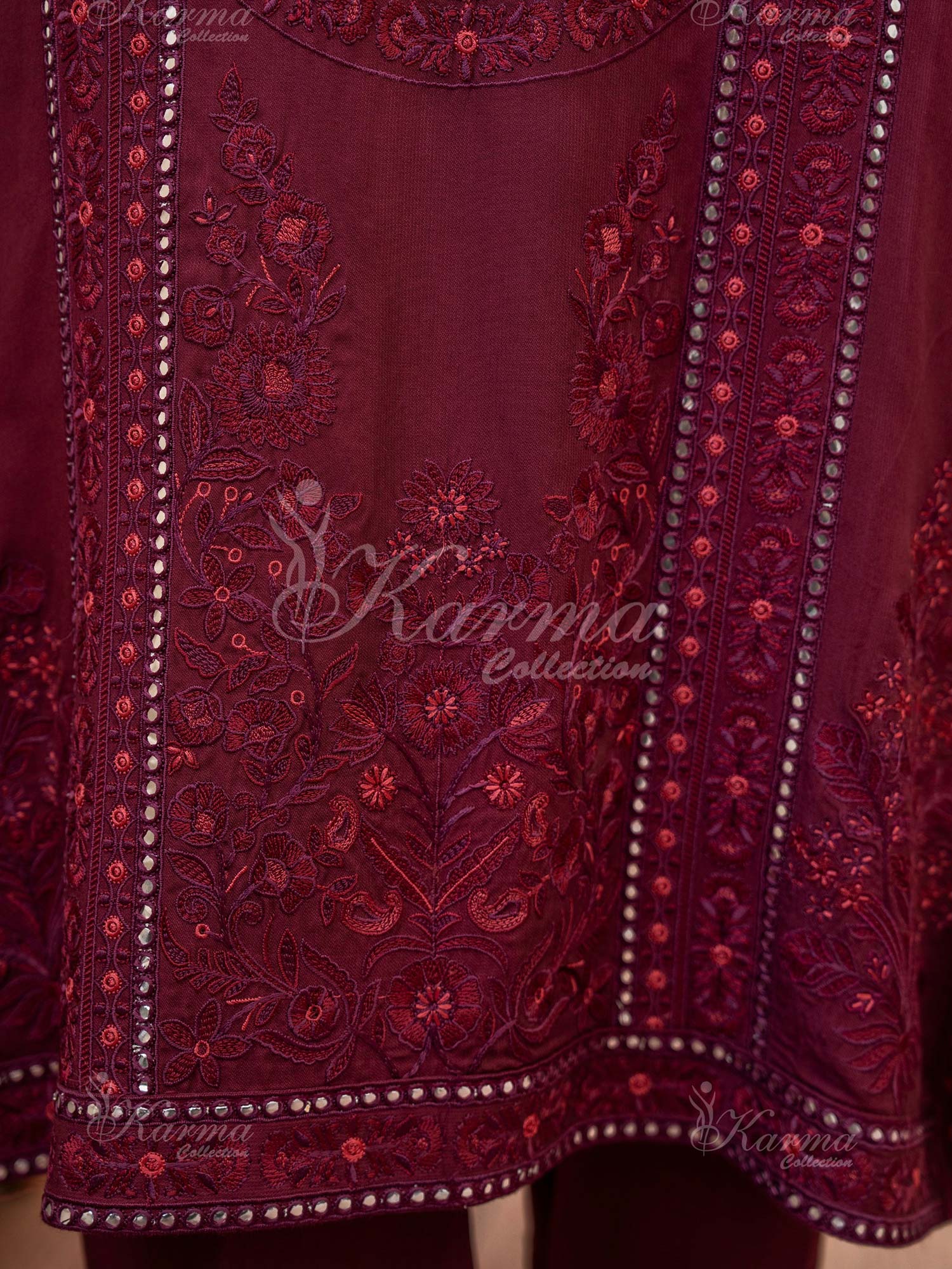 Karma Collection "Aangan" Winter Embroidered Suit (KC1404)