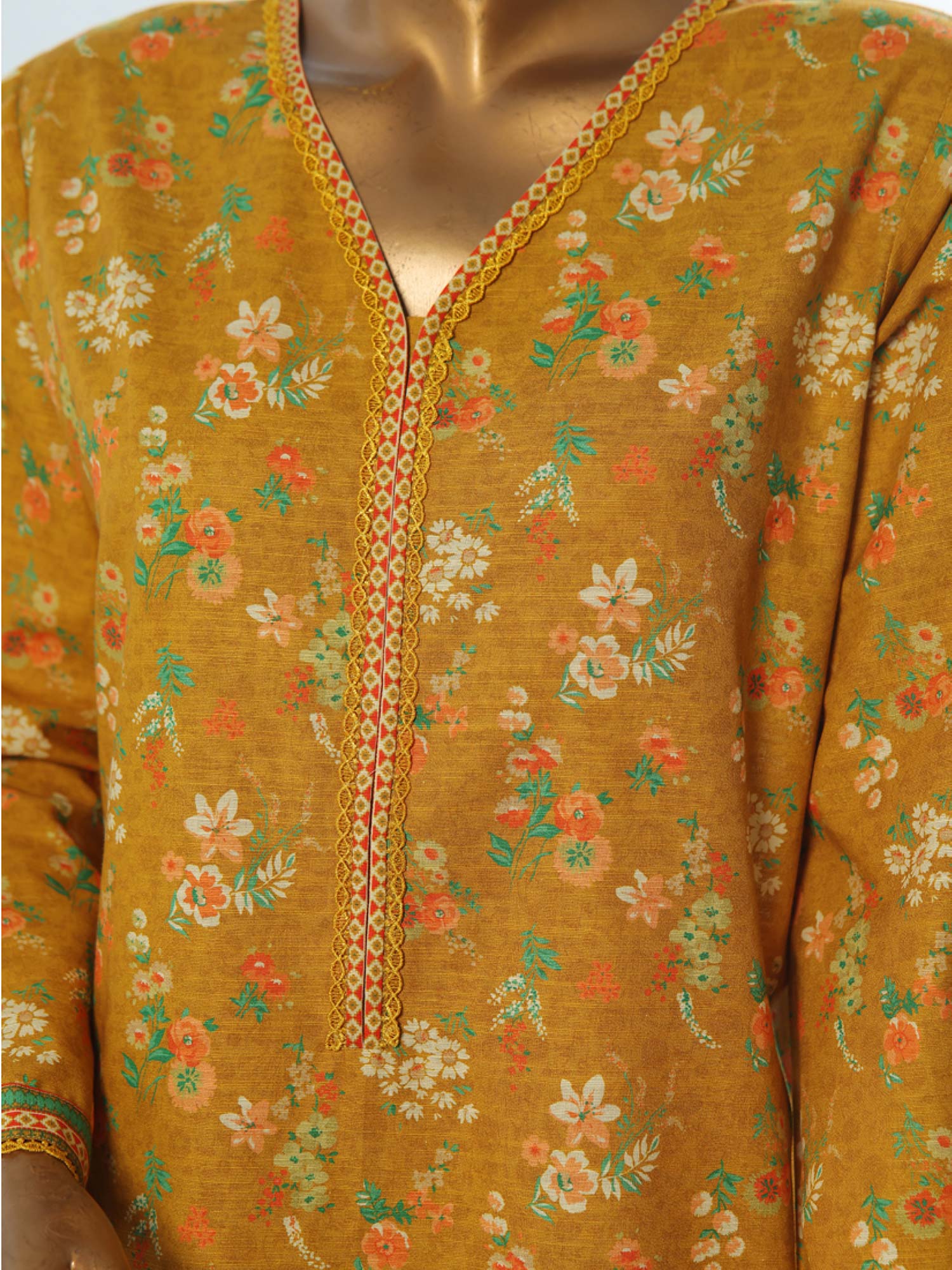 Bin Saeed Winter Khaddar 3-Piece Suit - Mustard