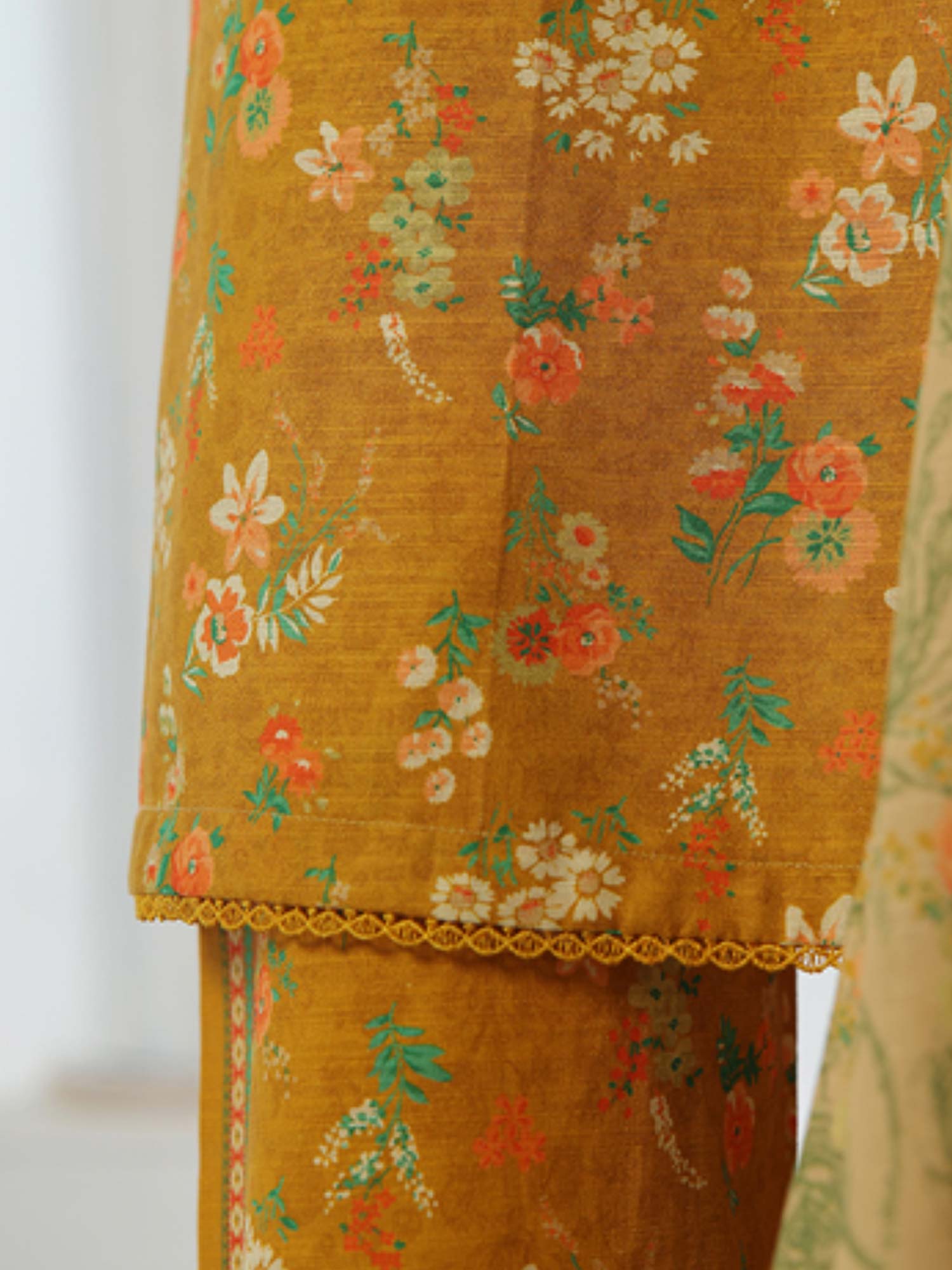 Bin Saeed Winter Khaddar 3-Piece Suit - Mustard