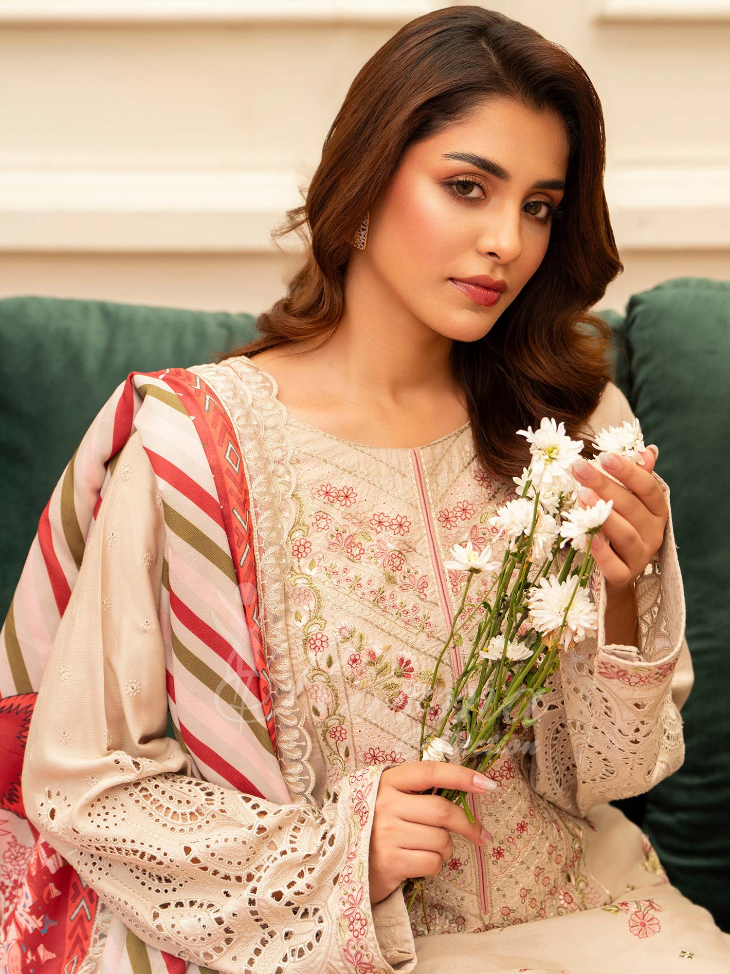 Karma Collection "Aangan" Winter Embroidered Suit (KC1403)