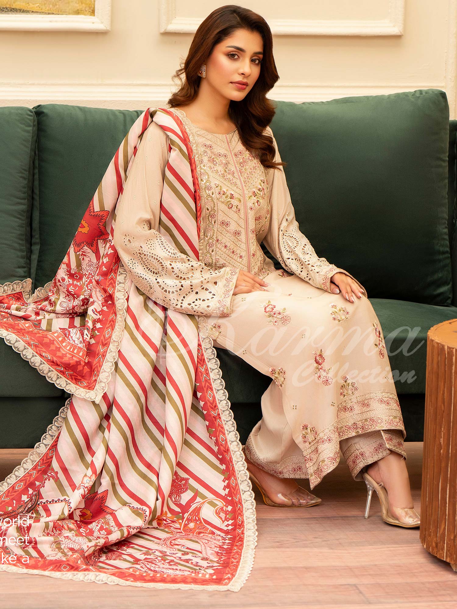 Karma Collection "Aangan" Winter Embroidered Suit (KC1403)