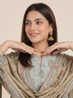 Tawakkal "Ghazal" Khaddar 3-Piece Suit D6143 - Ice Blue