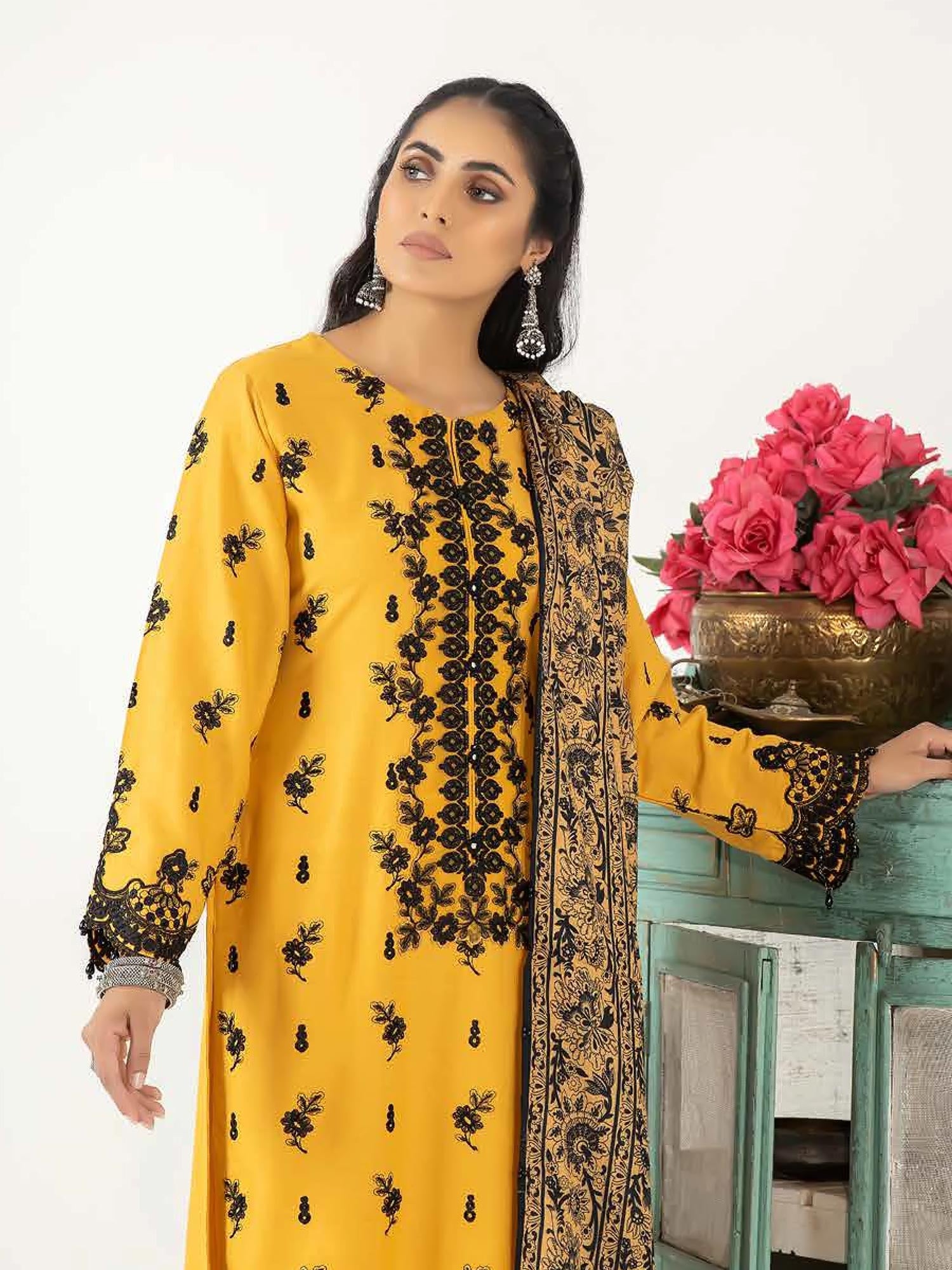 Ally's Mustard Dhanak Suit (DNK-27)