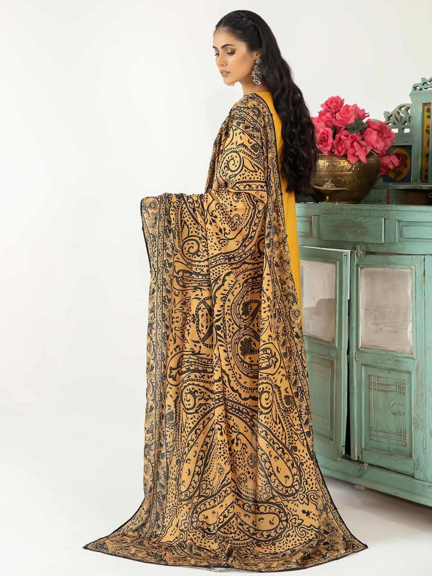 Ally's Mustard Dhanak Suit (DNK-27)